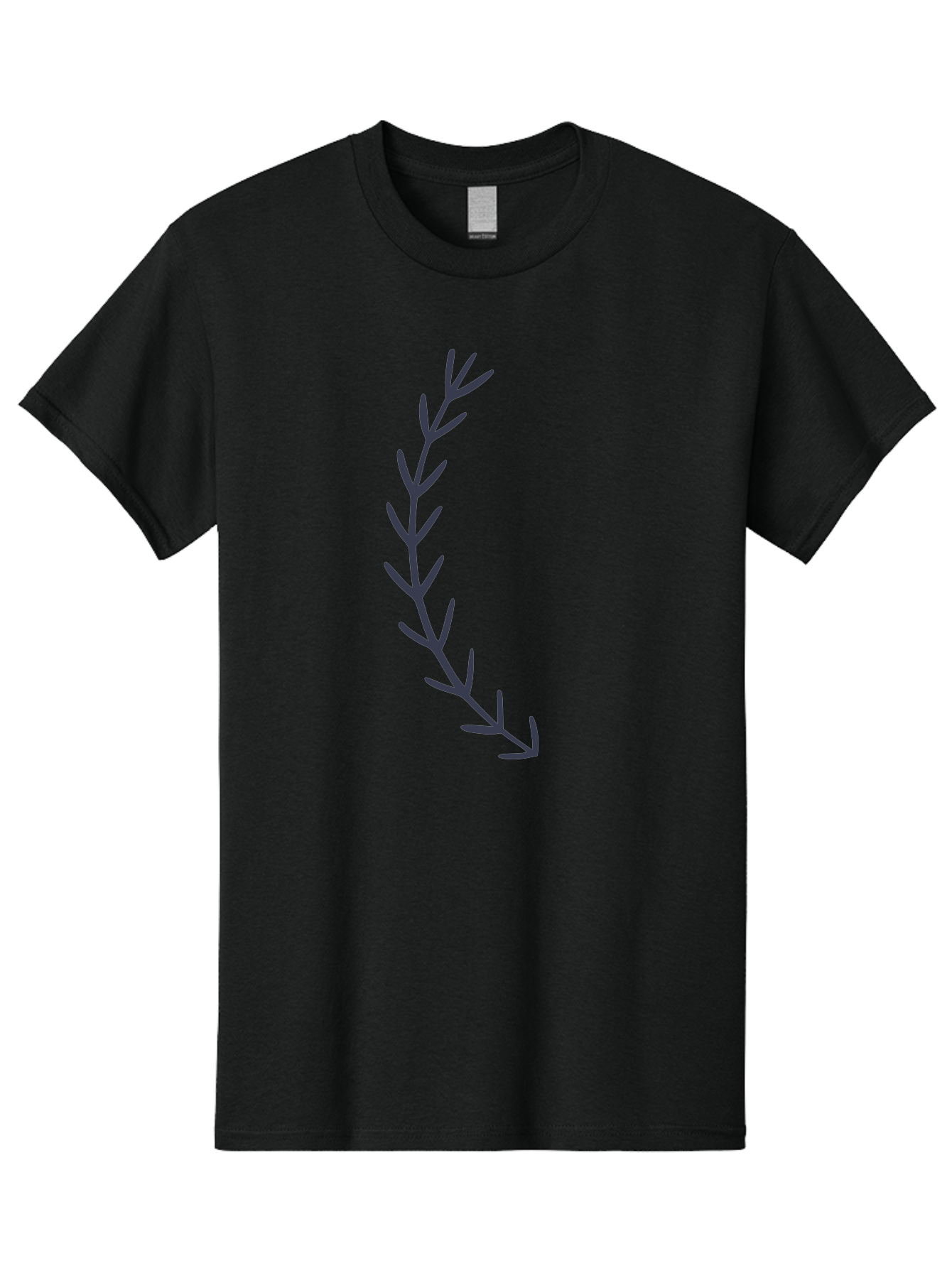 Purple-Branch Men'S Graphic Tee, 100% Cotton, Comfortable Casual Summer Wear, Machine Washable, Hand Drawn Purple Branch, Simple Design, Minimalist Art, Dark Purple Lines, Leafy Pattern, Abstract Illustration, Artistic Expression Aac088 3