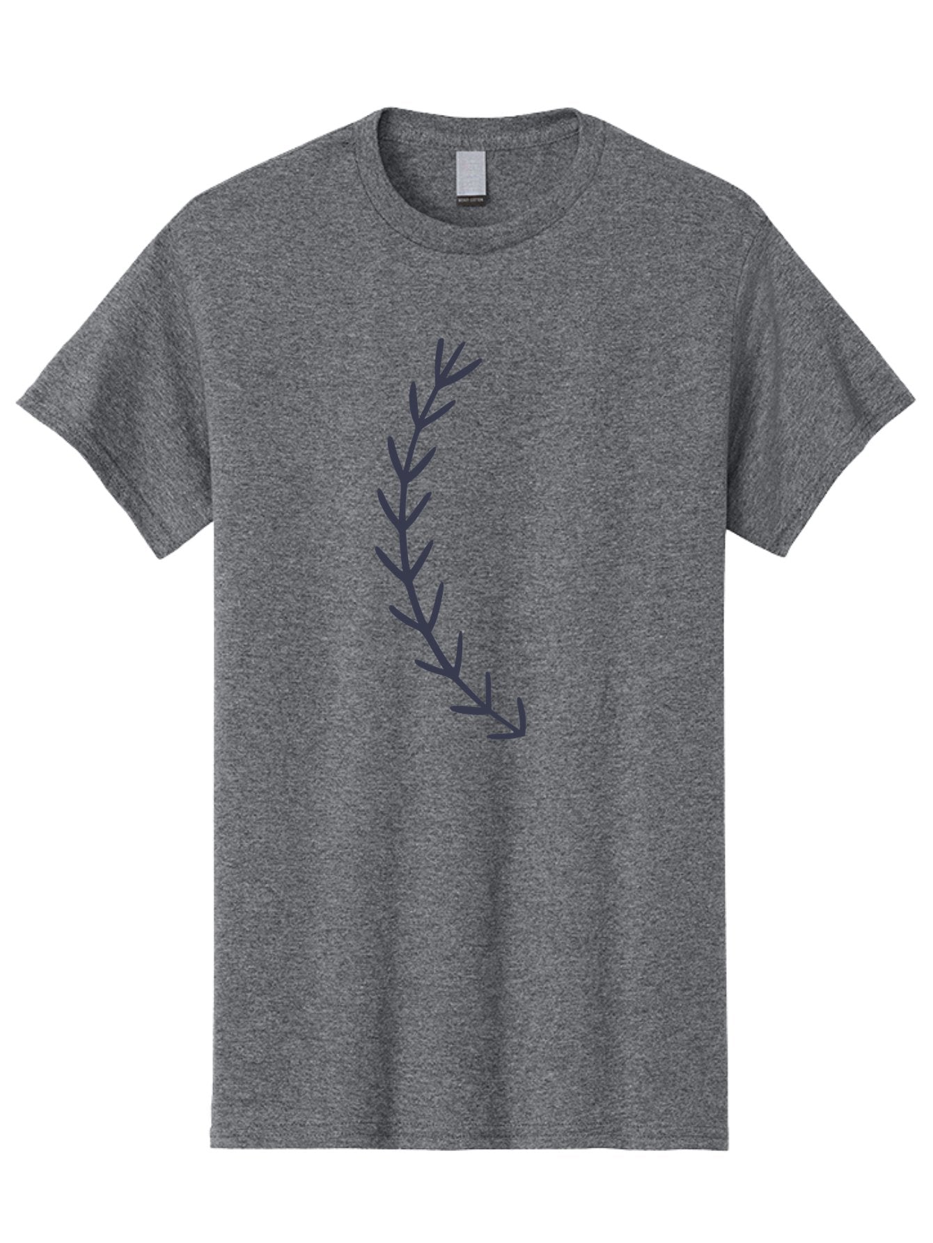 Purple-Branch Men'S Graphic Tee, 100% Cotton, Comfortable Casual Summer Wear, Machine Washable, Hand Drawn Purple Branch, Simple Design, Minimalist Art, Dark Purple Lines, Leafy Pattern, Abstract Illustration, Artistic Expression Aac088 5