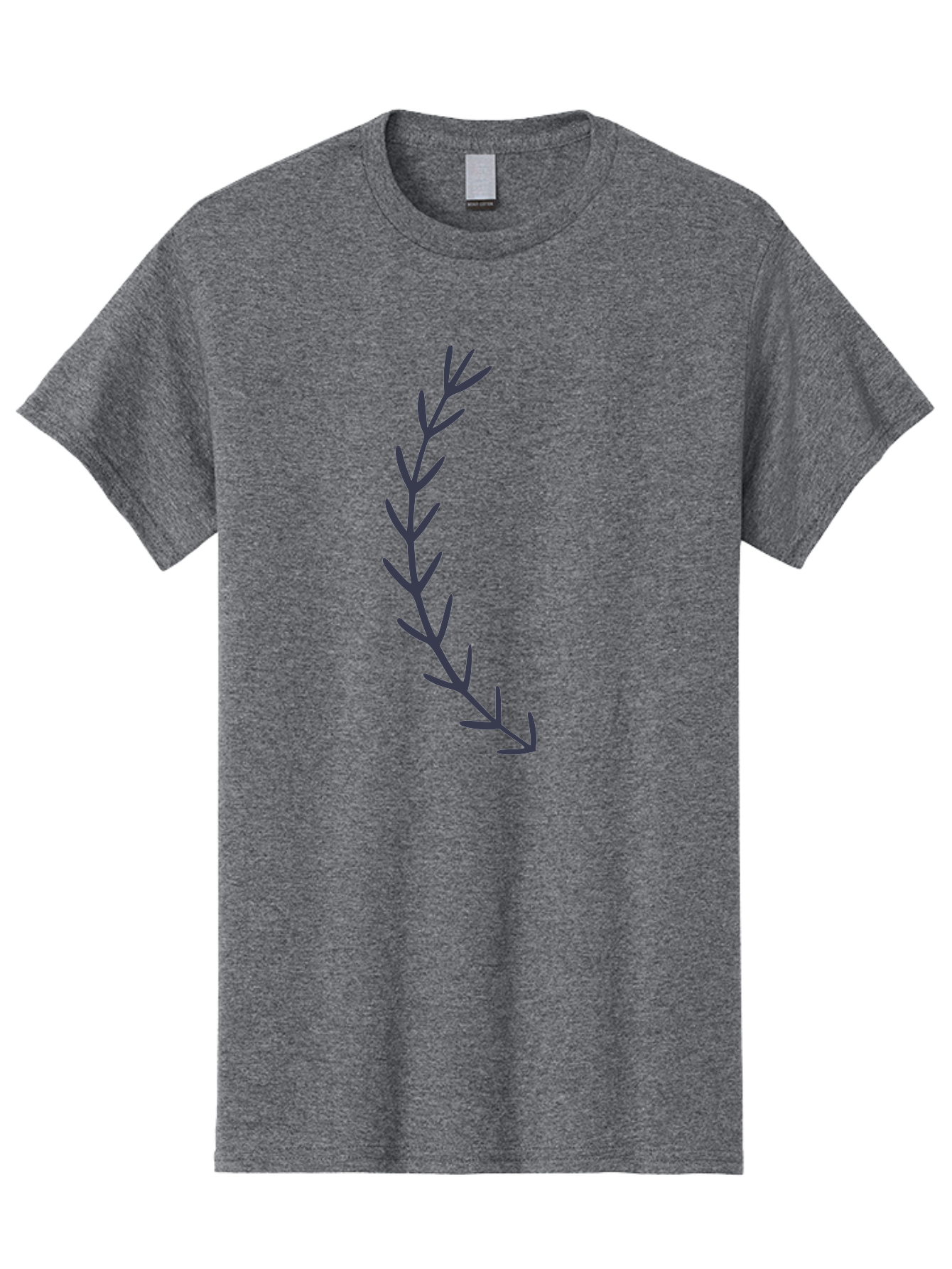 Purple-Branch Men'S Graphic Tee, 100% Cotton, Comfortable Casual Summer Wear, Machine Washable, Hand Drawn Purple Branch, Simple Design, Minimalist Art, Dark Purple Lines, Leafy Pattern, Abstract Illustration, Artistic Expression Aac088 15