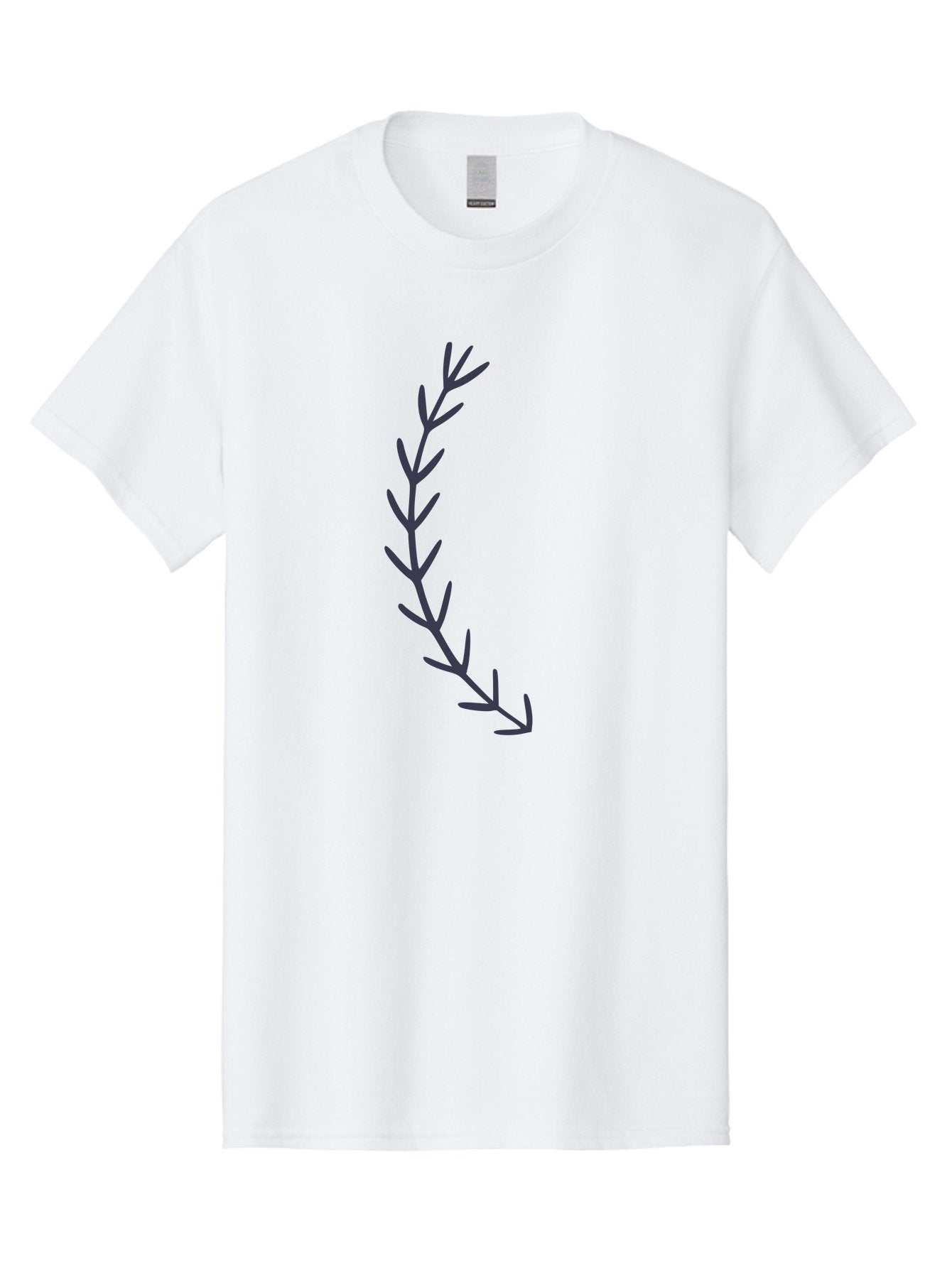 Purple-Branch Men'S Graphic Tee, 100% Cotton, Comfortable Casual Summer Wear, Machine Washable, Hand Drawn Purple Branch, Simple Design, Minimalist Art, Dark Purple Lines, Leafy Pattern, Abstract Illustration, Artistic Expression Aac088 4