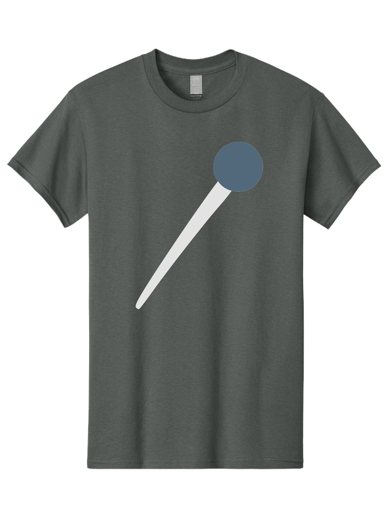 Push-Pin Men'S Graphic Tee, 100% Cotton, Comfortable Casual Summer Wear, Machine Washable, Push Pin, Office Supply, Gray Head, White Shaft, Graphic Icon, Minimalist Design, Simple Illustration Aac090 25