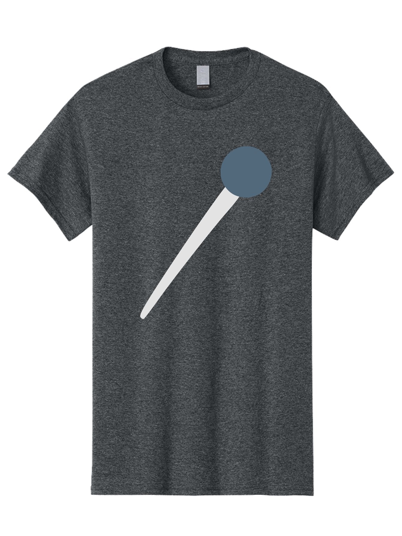 Push-Pin Men'S Graphic Tee, 100% Cotton, Comfortable Casual Summer Wear, Machine Washable, Push Pin, Office Supply, Gray Head, White Shaft, Graphic Icon, Minimalist Design, Simple Illustration Aac090 10