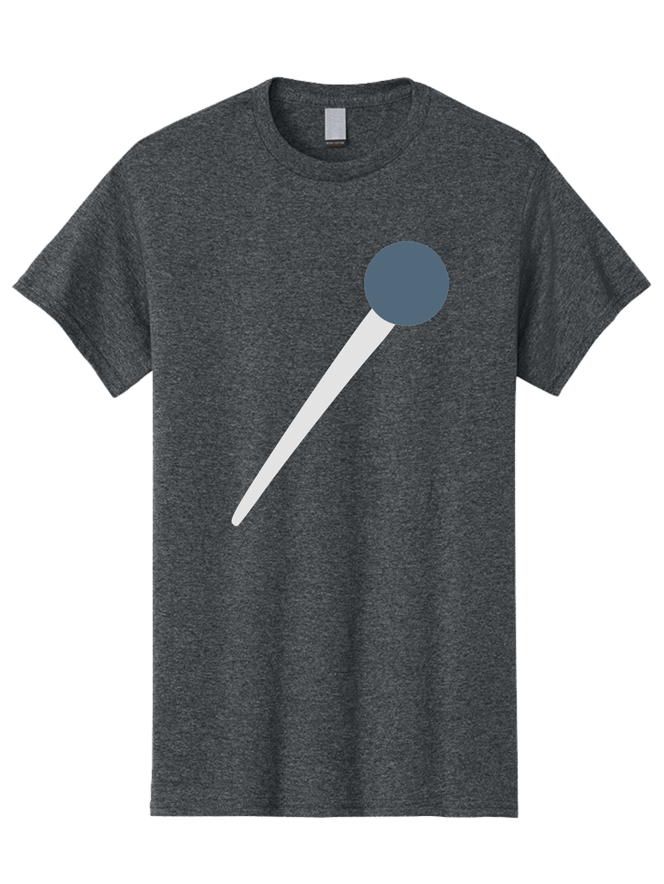 Push-Pin Men'S Graphic Tee, 100% Cotton, Comfortable Casual Summer Wear, Machine Washable, Push Pin, Office Supply, Gray Head, White Shaft, Graphic Icon, Minimalist Design, Simple Illustration Aac090 27