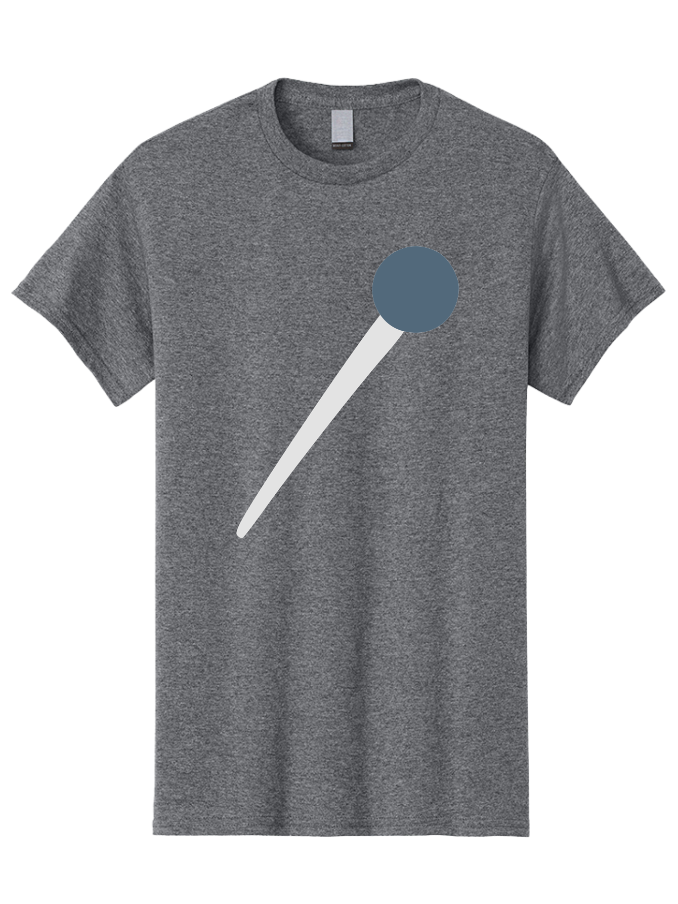 Push-Pin Men'S Graphic Tee, 100% Cotton, Comfortable Casual Summer Wear, Machine Washable, Push Pin, Office Supply, Gray Head, White Shaft, Graphic Icon, Minimalist Design, Simple Illustration Aac090 13