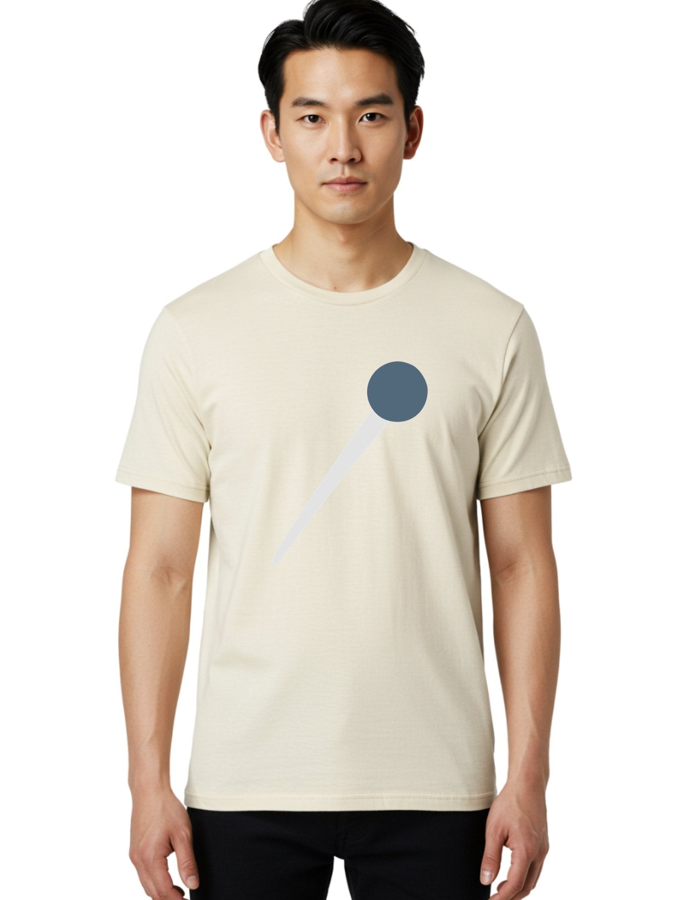 Push-Pin Men'S Graphic Tee, 100% Cotton, Comfortable Casual Summer Wear, Machine Washable, Push Pin, Office Supply, Gray Head, White Shaft, Graphic Icon, Minimalist Design, Simple Illustration Aac090 28
