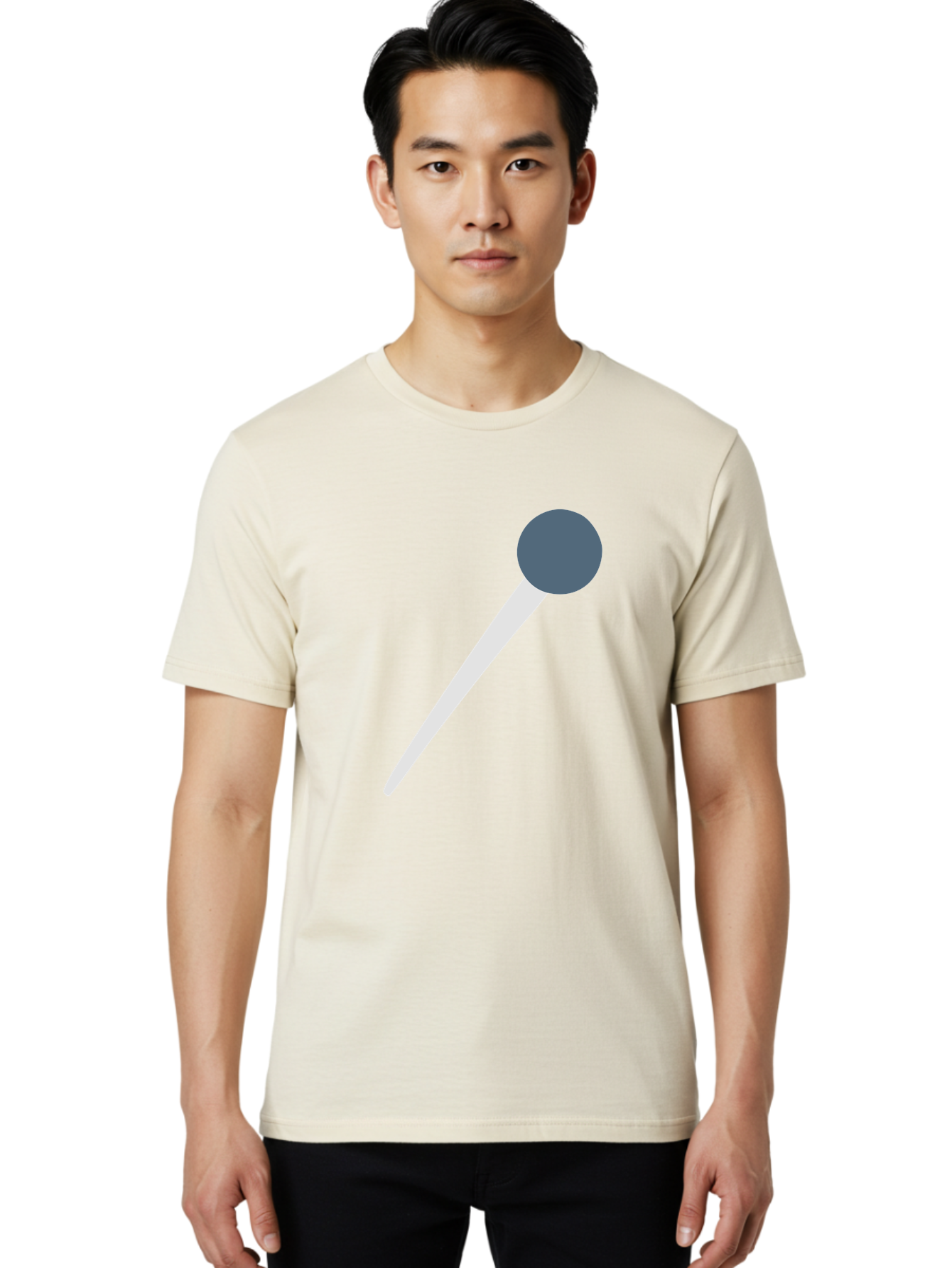 Push-Pin Men'S Graphic Tee, 100% Cotton, Comfortable Casual Summer Wear, Machine Washable, Push Pin, Office Supply, Gray Head, White Shaft, Graphic Icon, Minimalist Design, Simple Illustration Aac090 6