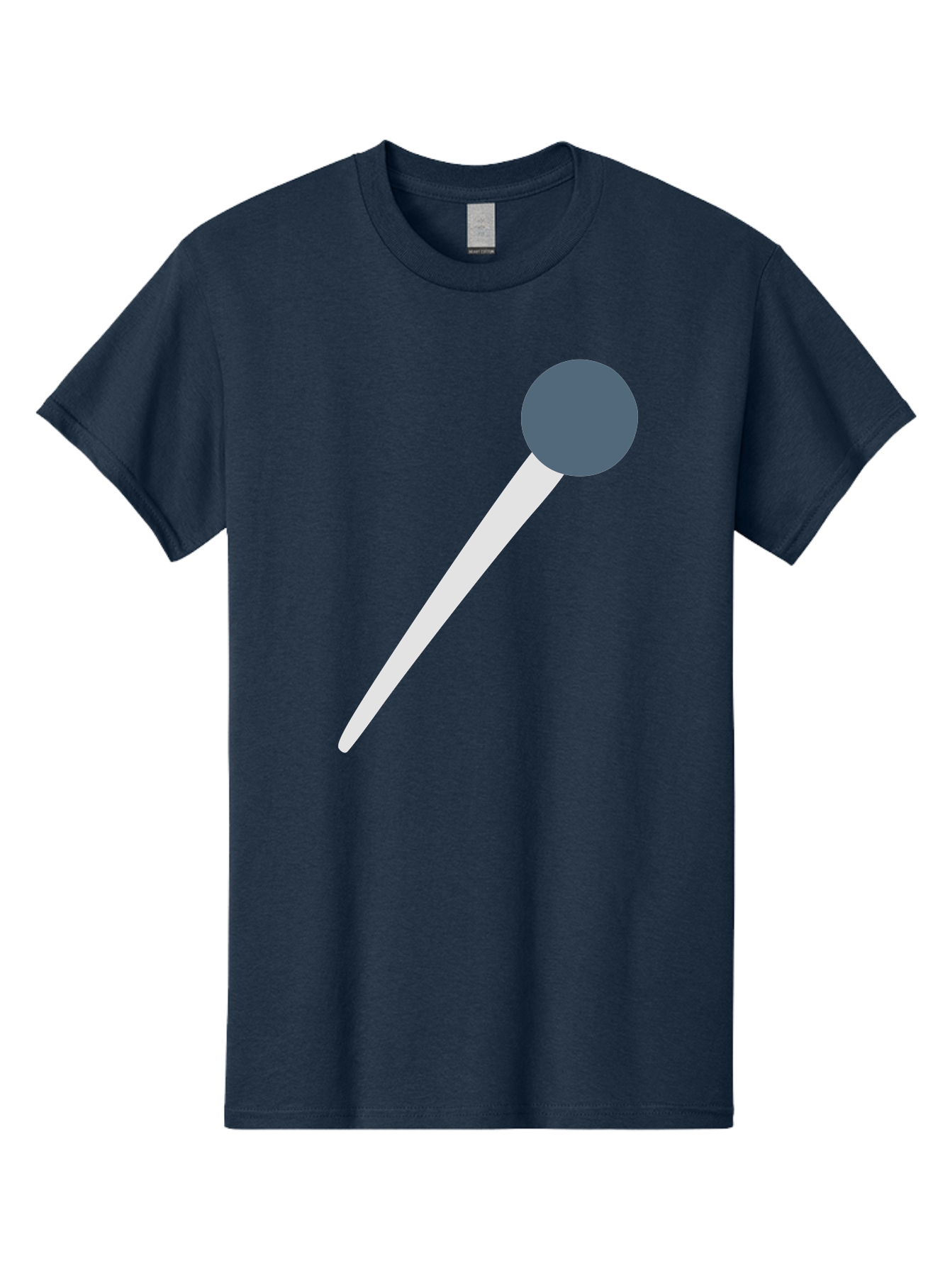 Push-Pin Men'S Graphic Tee, 100% Cotton, Comfortable Casual Summer Wear, Machine Washable, Push Pin, Office Supply, Gray Head, White Shaft, Graphic Icon, Minimalist Design, Simple Illustration Aac090 3