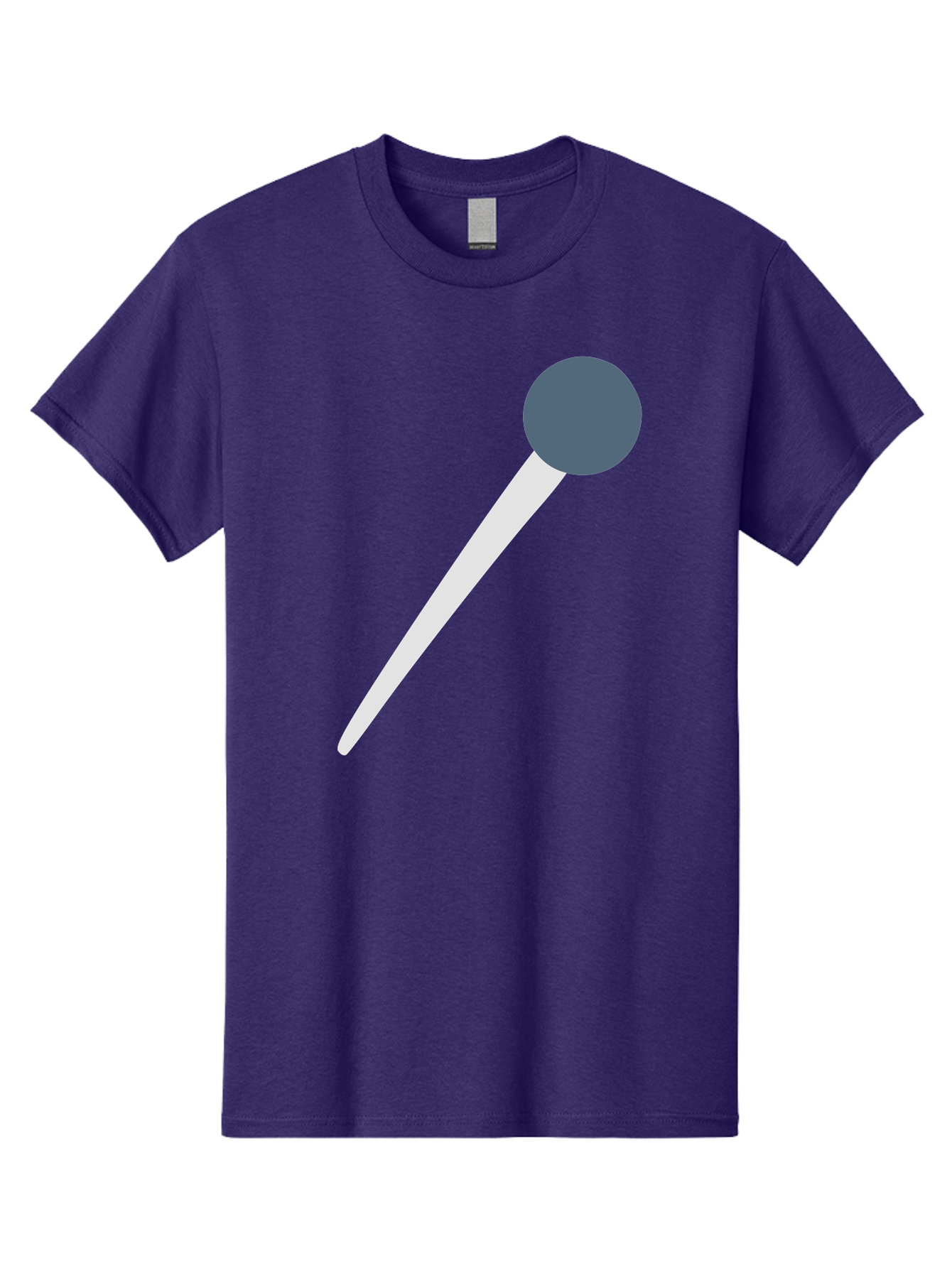 Push-Pin Men'S Graphic Tee, 100% Cotton, Comfortable Casual Summer Wear, Machine Washable, Push Pin, Office Supply, Gray Head, White Shaft, Graphic Icon, Minimalist Design, Simple Illustration Aac090 23