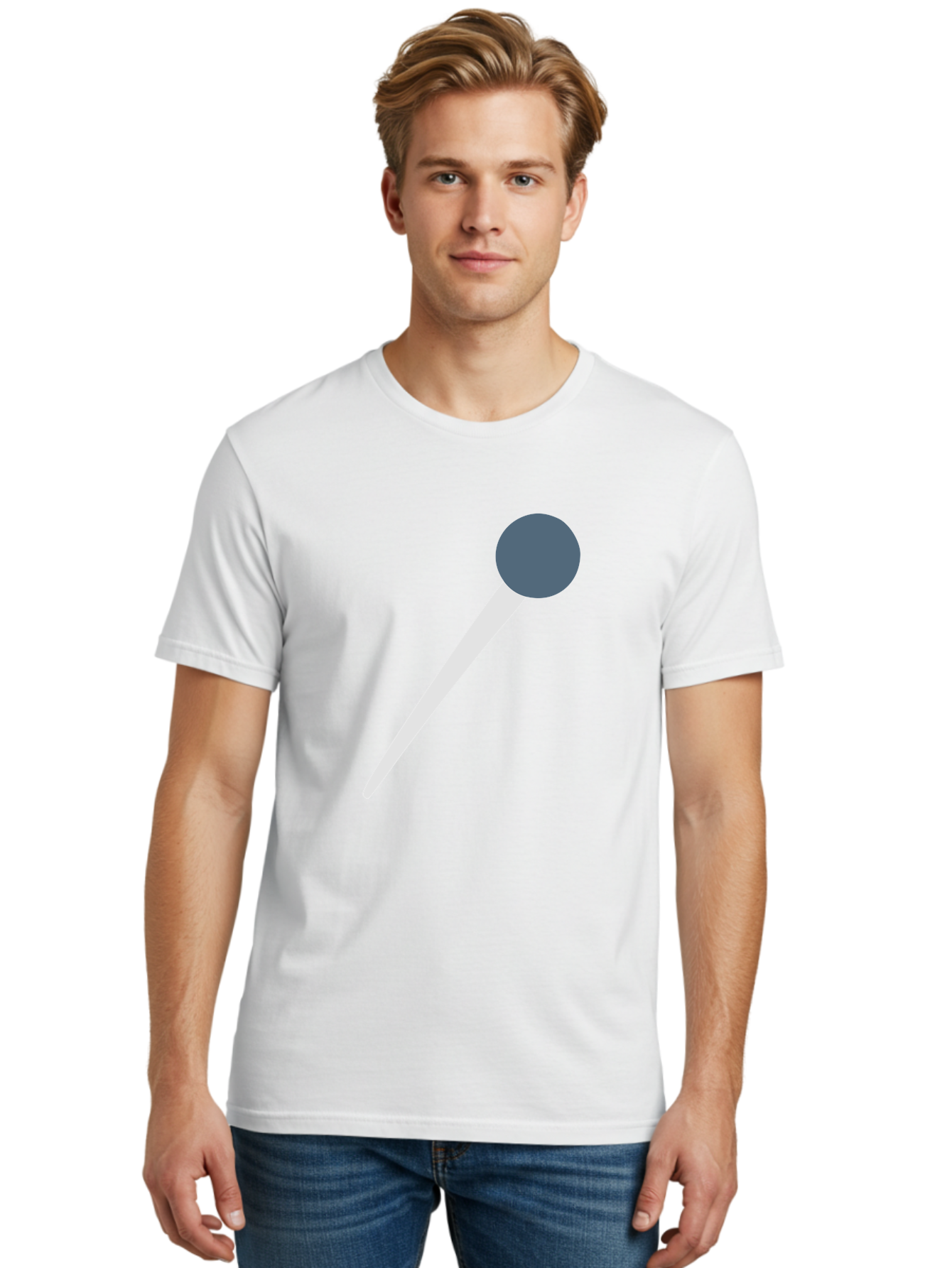 Push-Pin Men'S Graphic Tee, 100% Cotton, Comfortable Casual Summer Wear, Machine Washable, Push Pin, Office Supply, Gray Head, White Shaft, Graphic Icon, Minimalist Design, Simple Illustration Aac090 20