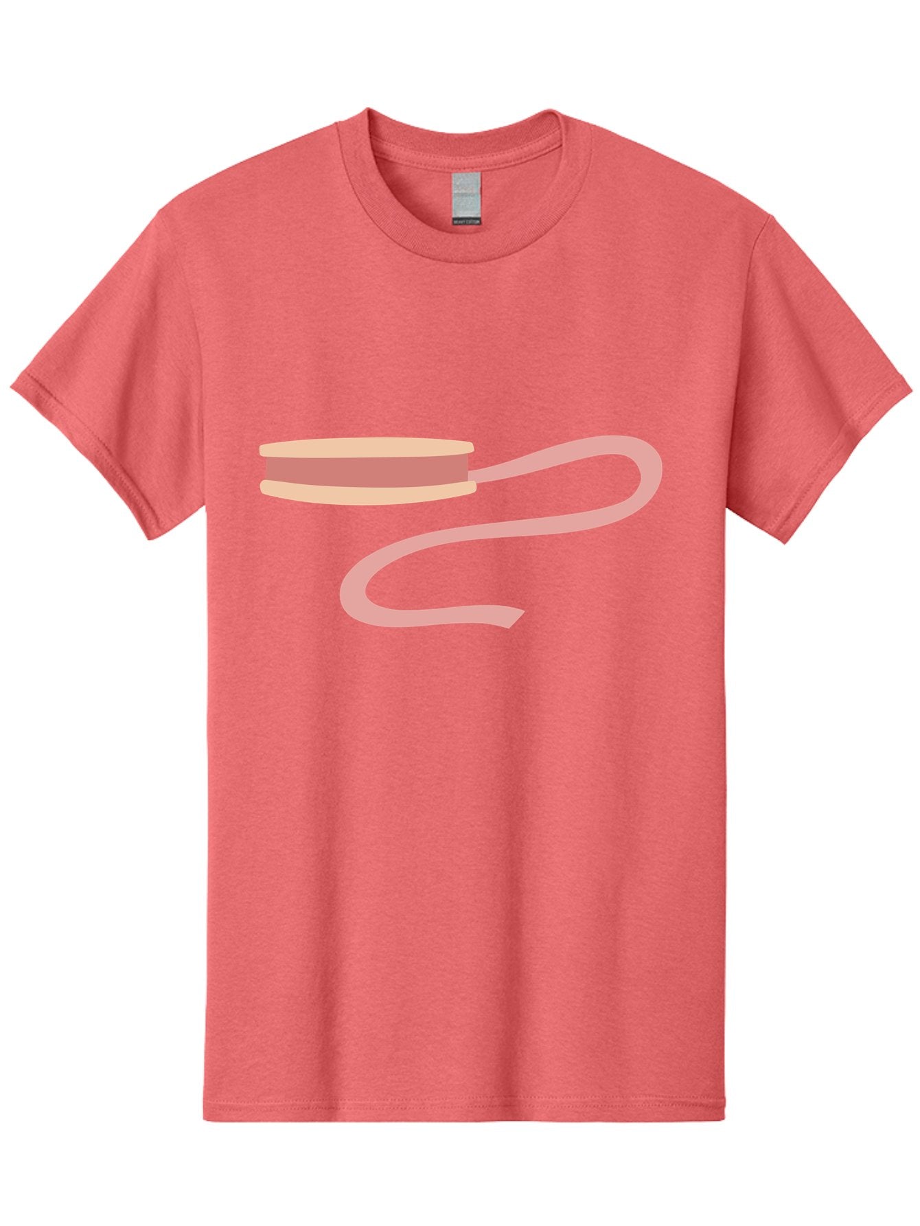 Ribbon-Spool Men'S Graphic Tee, 100% Cotton, Comfortable Casual Summer Wear, Machine Washable, Pink Ribbon, Spool Of Ribbon, Crafting Supplies, Sewing Accessories, Decorative Tape, Gift Wrapping, Pastel Colors Aac091 15