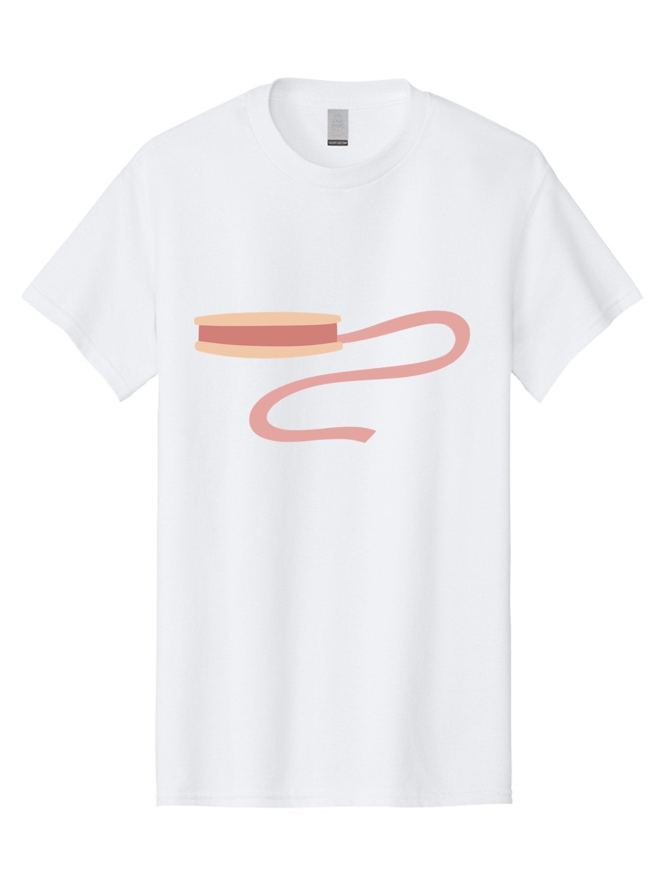 Ribbon-Spool Men'S Graphic Tee, 100% Cotton, Comfortable Casual Summer Wear, Machine Washable, Pink Ribbon, Spool Of Ribbon, Crafting Supplies, Sewing Accessories, Decorative Tape, Gift Wrapping, Pastel Colors Aac091 14