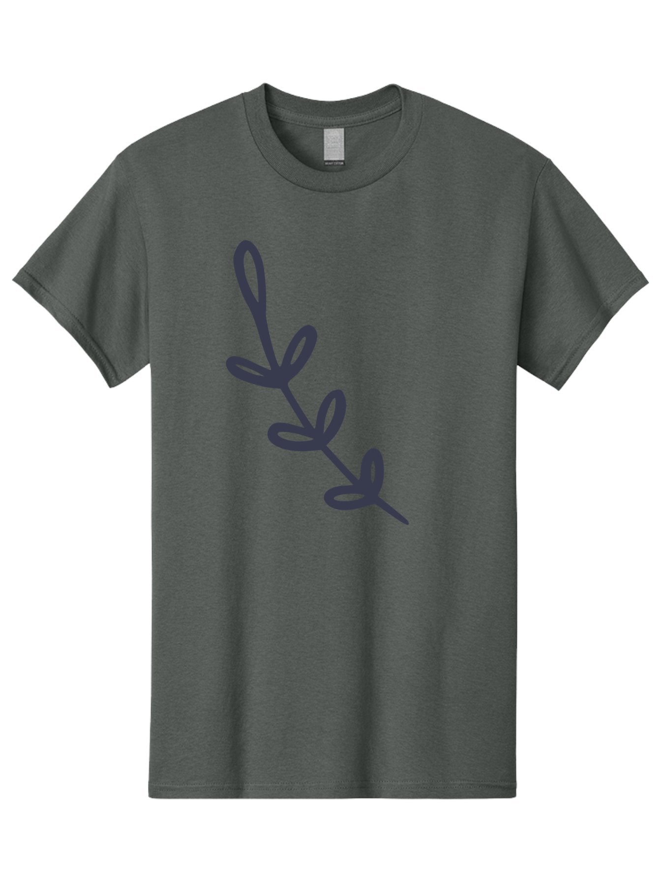Rosemary Men'S Graphic Tee, 100% Cotton, Comfortable Casual Summer Wear, Machine Washable, Rosemary Herb, Sprig Of Rosemary, Dark Gray Illustration, Simple Design, Minimalist Art, Herb Icon, Kitchen Decor, Cooking Inspiration, Culinary Symbol Aac092 5