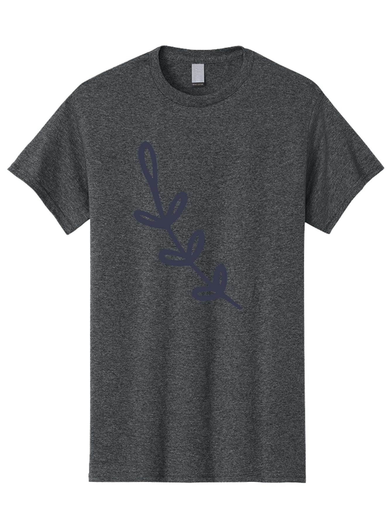 Rosemary Men'S Graphic Tee, 100% Cotton, Comfortable Casual Summer Wear, Machine Washable, Rosemary Herb, Sprig Of Rosemary, Dark Gray Illustration, Simple Design, Minimalist Art, Herb Icon, Kitchen Decor, Cooking Inspiration, Culinary Symbol Aac092