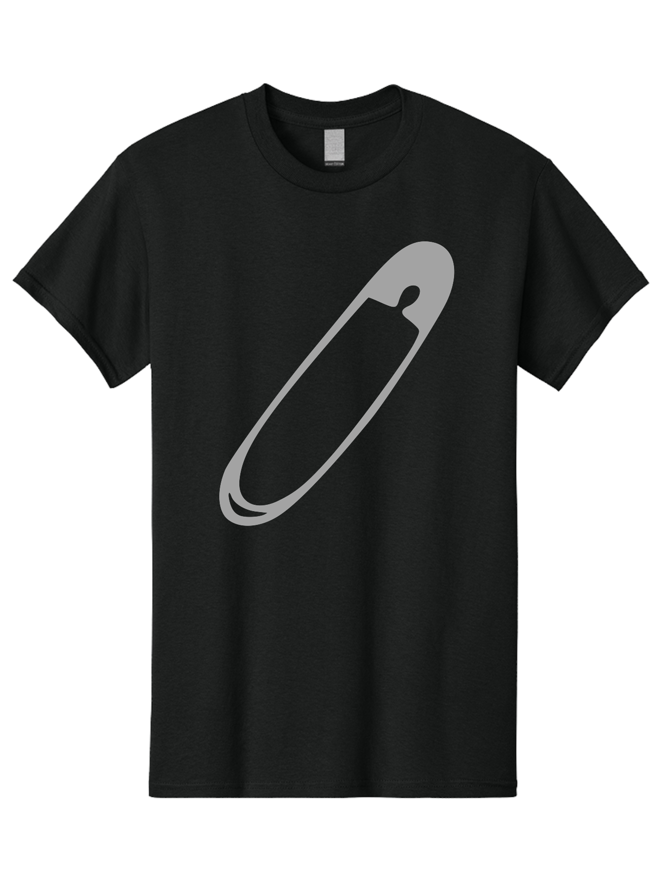 Safety-Pin-1 Men'S Graphic Tee, 100% Cotton, Comfortable Casual Summer Wear, Machine Washable, Safety Pin, Gray Metal, Simple Design, Minimalist Style, Utility Icon, Fashion Accessory, Office Supply Aac094 7