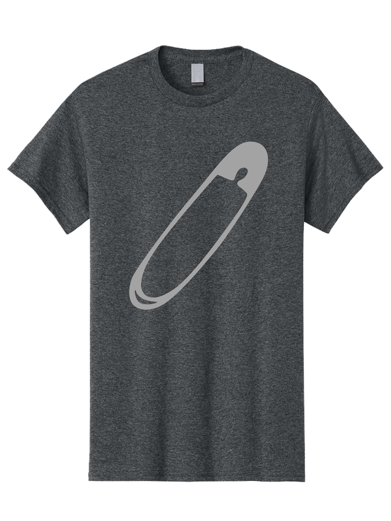 Safety-Pin-1 Men'S Graphic Tee, 100% Cotton, Comfortable Casual Summer Wear, Machine Washable, Safety Pin, Gray Metal, Simple Design, Minimalist Style, Utility Icon, Fashion Accessory, Office Supply Aac094 27
