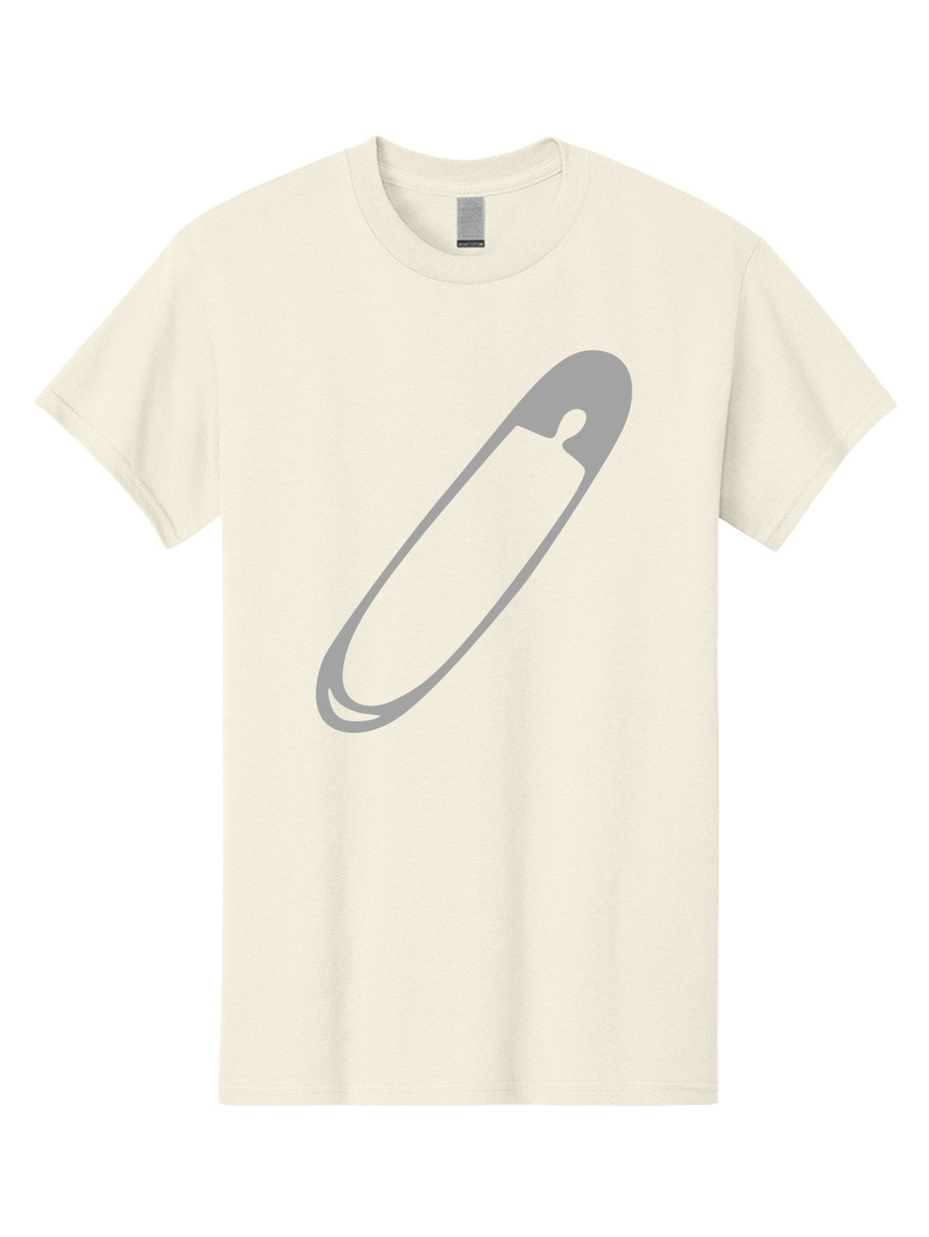 Safety-Pin-1 Men'S Graphic Tee, 100% Cotton, Comfortable Casual Summer Wear, Machine Washable, Safety Pin, Gray Metal, Simple Design, Minimalist Style, Utility Icon, Fashion Accessory, Office Supply Aac094 6