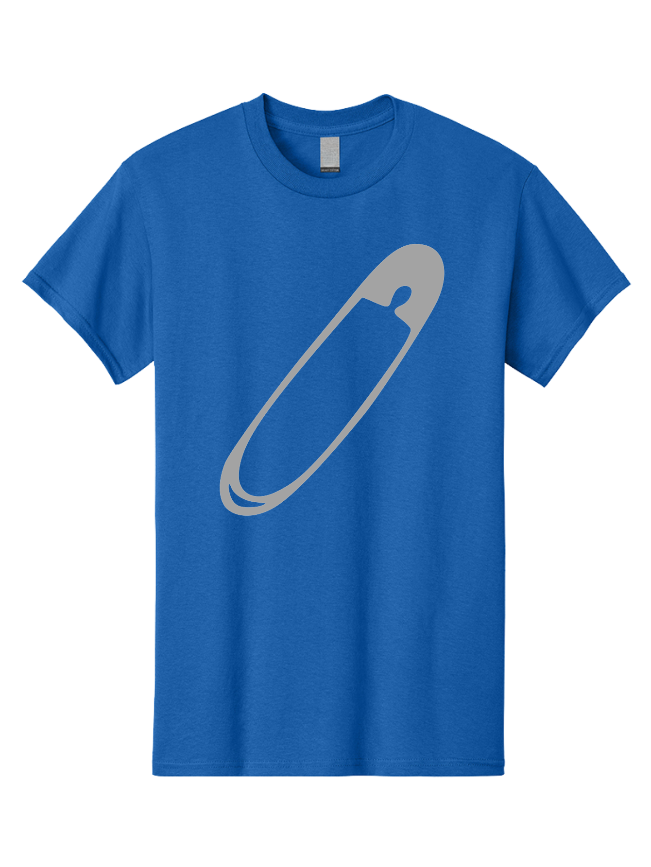 Safety-Pin-1 Men'S Graphic Tee, 100% Cotton, Comfortable Casual Summer Wear, Machine Washable, Safety Pin, Gray Metal, Simple Design, Minimalist Style, Utility Icon, Fashion Accessory, Office Supply Aac094 5