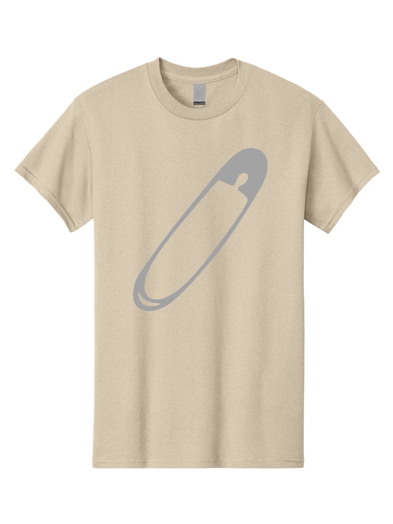 Safety-Pin-1 Men'S Graphic Tee, 100% Cotton, Comfortable Casual Summer Wear, Machine Washable, Safety Pin, Gray Metal, Simple Design, Minimalist Style, Utility Icon, Fashion Accessory, Office Supply Aac094 13