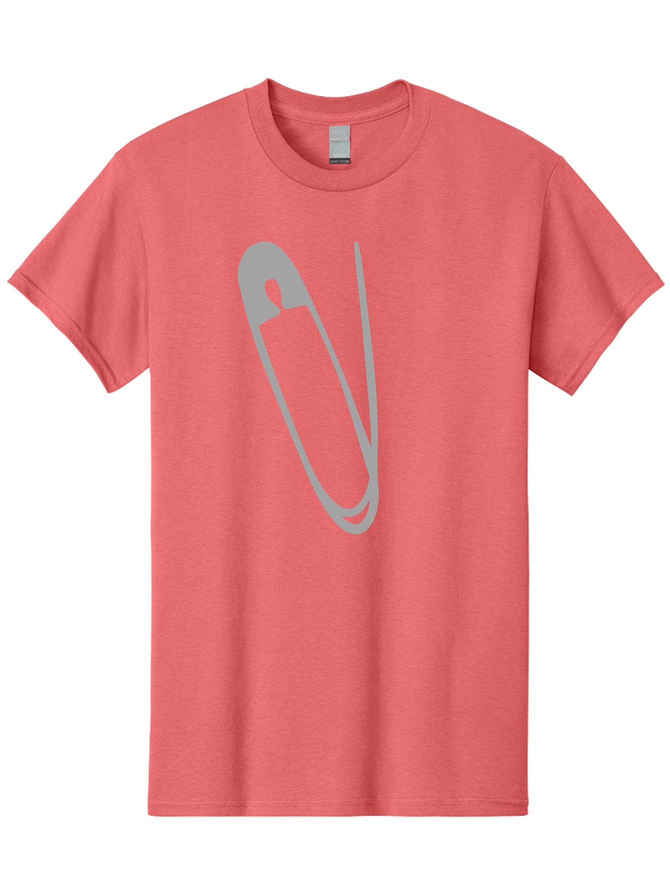 Safety-Pin Men'S Graphic Tee, 100% Cotton, Comfortable Casual Summer Wear, Machine Washable, Safety Pin, Gray Safety Pin, Pin Icon, Gray Icon, Simple Design, Minimalist Graphic, Safety Pin Illustration Aac095 10