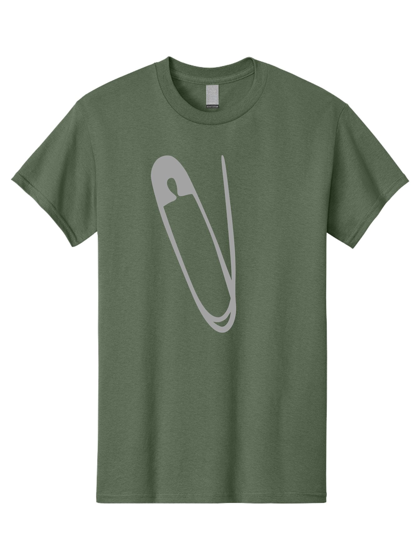 Safety-Pin Men'S Graphic Tee, 100% Cotton, Comfortable Casual Summer Wear, Machine Washable, Safety Pin, Gray Safety Pin, Pin Icon, Gray Icon, Simple Design, Minimalist Graphic, Safety Pin Illustration Aac095 12