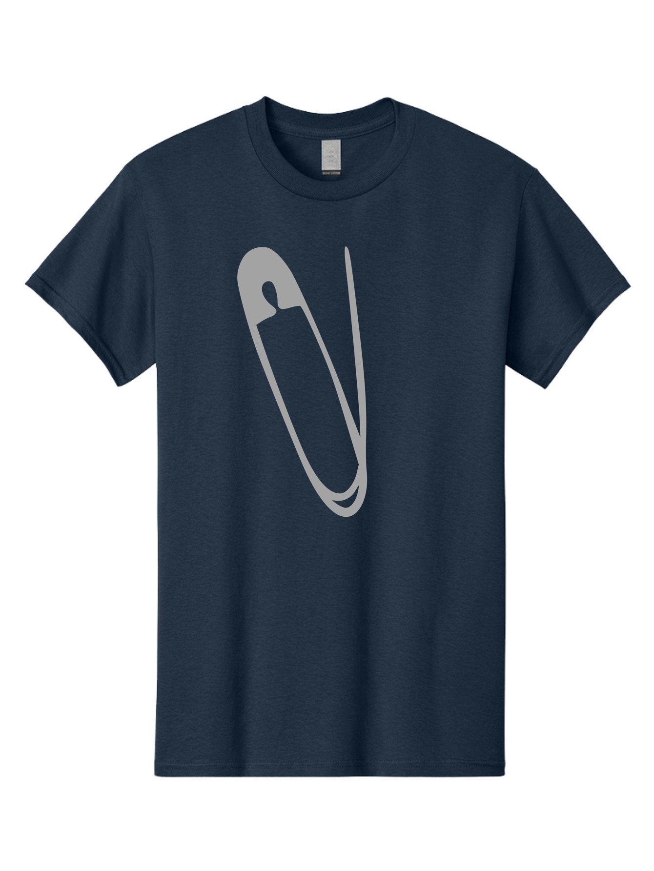 Safety-Pin Men'S Graphic Tee, 100% Cotton, Comfortable Casual Summer Wear, Machine Washable, Safety Pin, Gray Safety Pin, Pin Icon, Gray Icon, Simple Design, Minimalist Graphic, Safety Pin Illustration Aac095 15
