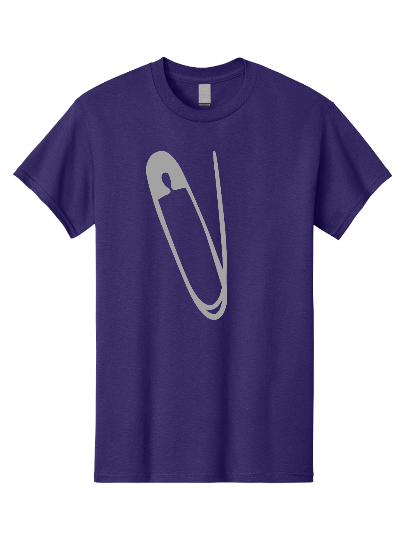 Safety-Pin Men'S Graphic Tee, 100% Cotton, Comfortable Casual Summer Wear, Machine Washable, Safety Pin, Gray Safety Pin, Pin Icon, Gray Icon, Simple Design, Minimalist Graphic, Safety Pin Illustration Aac095 29