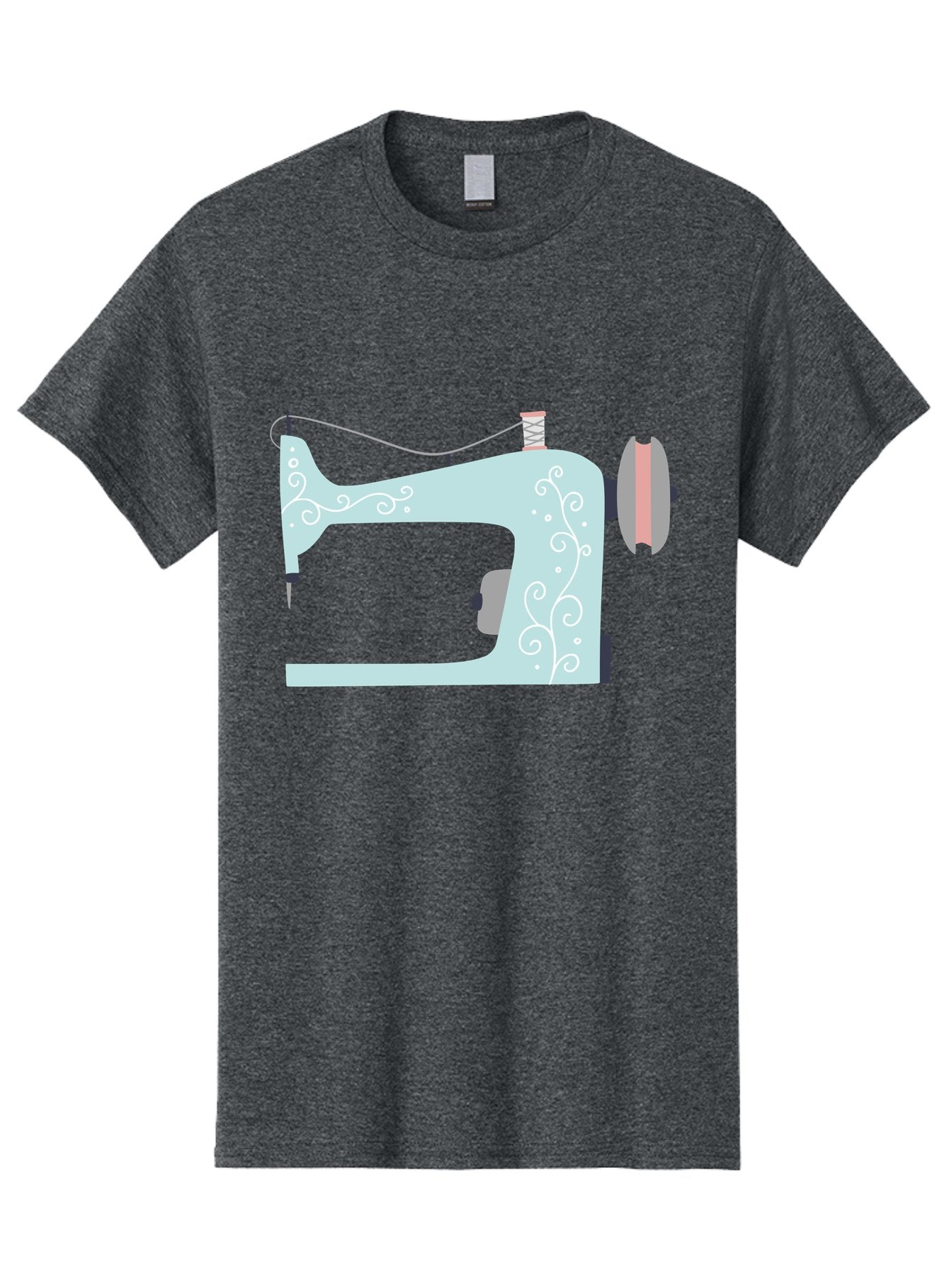 Sewing-Machine-2 Men'S Graphic Tee, 100% Cotton, Comfortable Casual Summer Wear, Machine Washable, Sewing Machine, Vintage Style, Floral Patterns, Pastel Colors, Sewing Equipment, Tailoring, Fashion Design, Textile Art, Embroidery Aac101 14