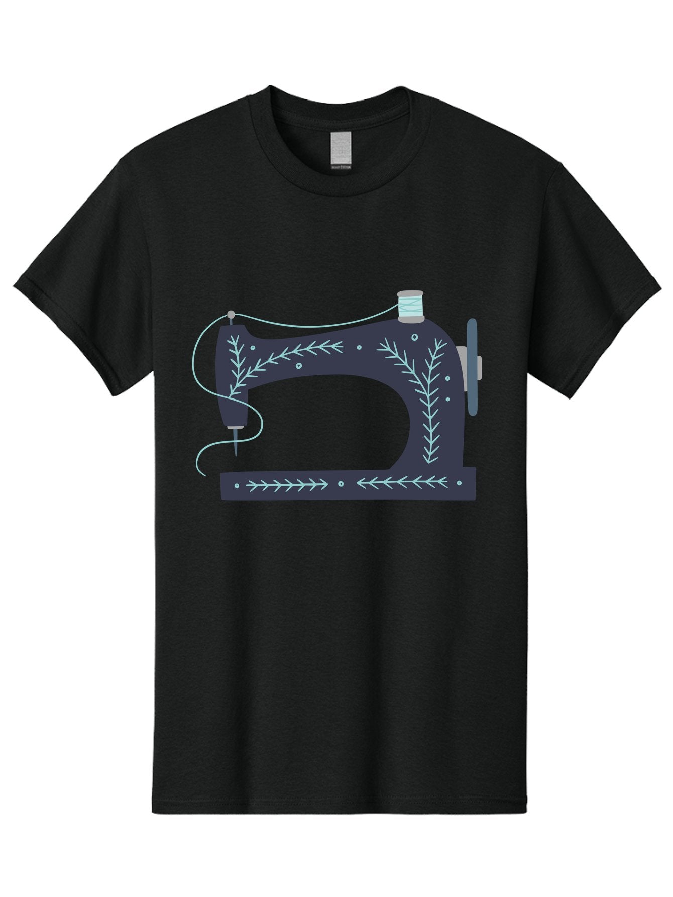 Sewing-Machine-3 Men'S Graphic Tee, 100% Cotton, Comfortable Casual Summer Wear, Machine Washable, Vintage Sewing Machine, Floral Designs, Sewing Decor, Needle And Thread, Textile Art, Creative Inspiration, Diy Fashion, Handmade Crafts Aac102 3