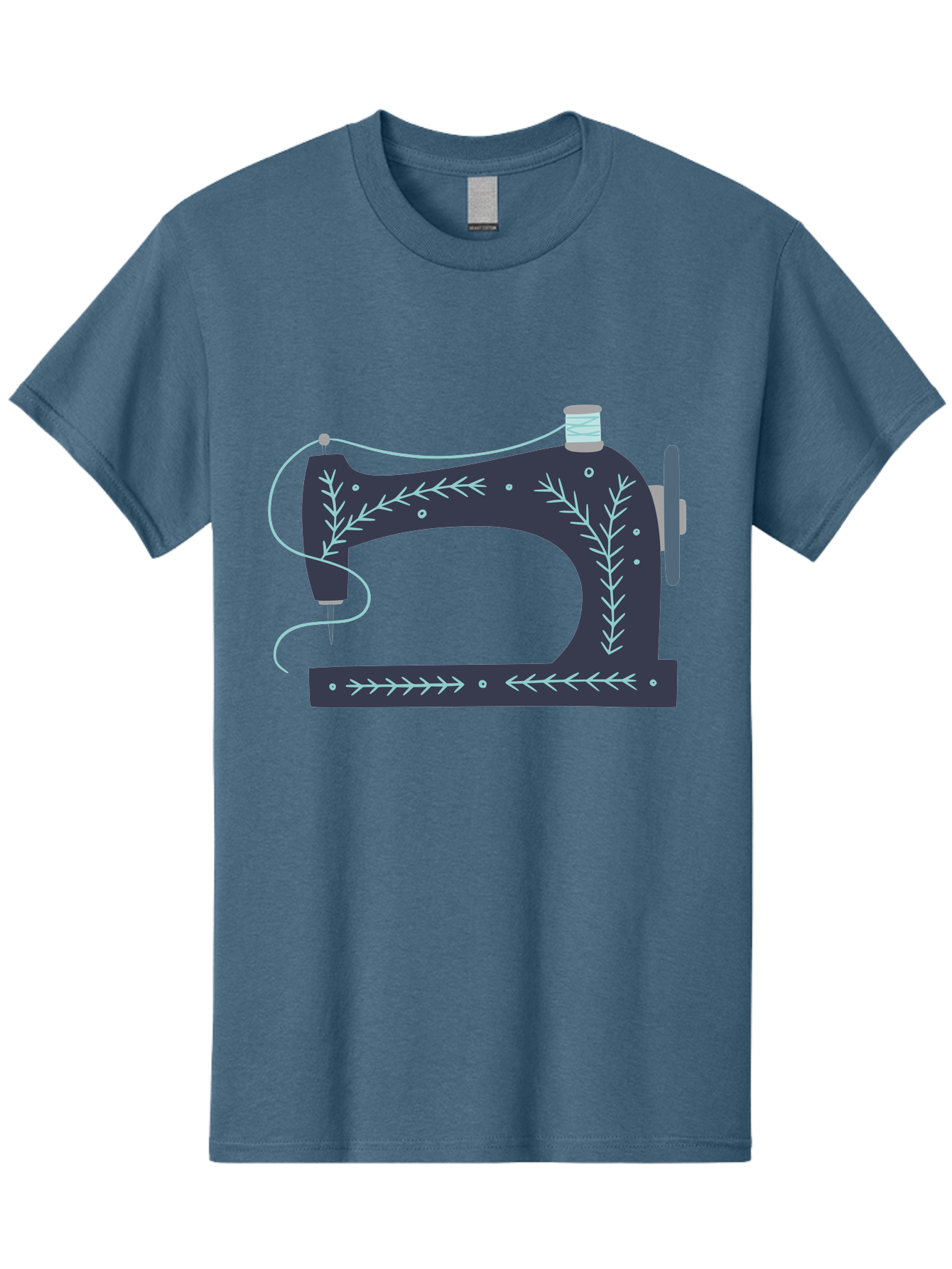 Sewing-Machine-3 Men'S Graphic Tee, 100% Cotton, Comfortable Casual Summer Wear, Machine Washable, Vintage Sewing Machine, Floral Designs, Sewing Decor, Needle And Thread, Textile Art, Creative Inspiration, Diy Fashion, Handmade Crafts Aac102 21