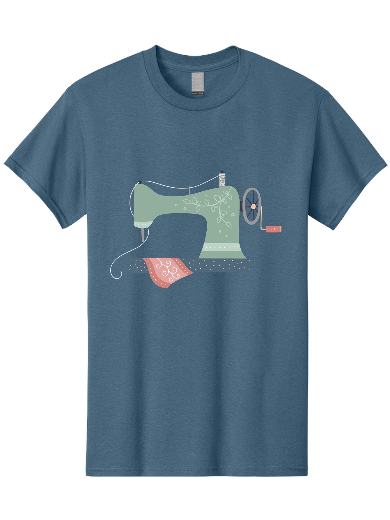 Sewing-Machine-4 Men'S Graphic Tee, 100% Cotton, Comfortable Casual Summer Wear, Machine Washable, Vintage Sewing Machine, Floral Design, Sewing Thread, Handmade Crafts, Diy Fashion, Creative Hobbies, Stitching, Needlework, Embroidery, Aac103 11