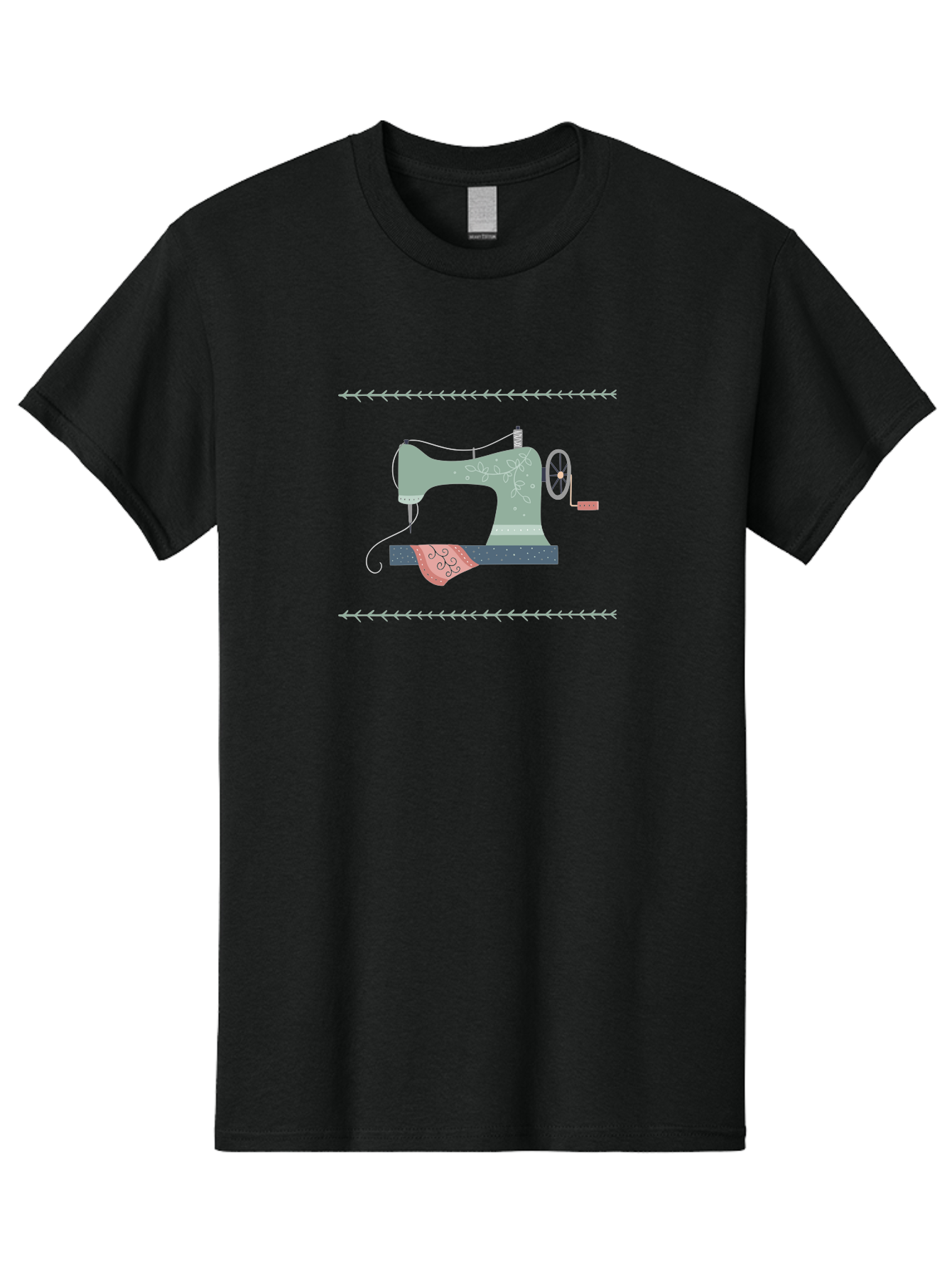 Sewing-Machine Men'S Graphic Tee, 100% Cotton, Comfortable Casual Summer Wear, Machine Washable, Vintage Sewing Machine, Floral Patterns, Red Fabric, White Designs, Antique Style, Sewing Accessories, Decorative Elements, Nostalgic Charm, Aac106 27