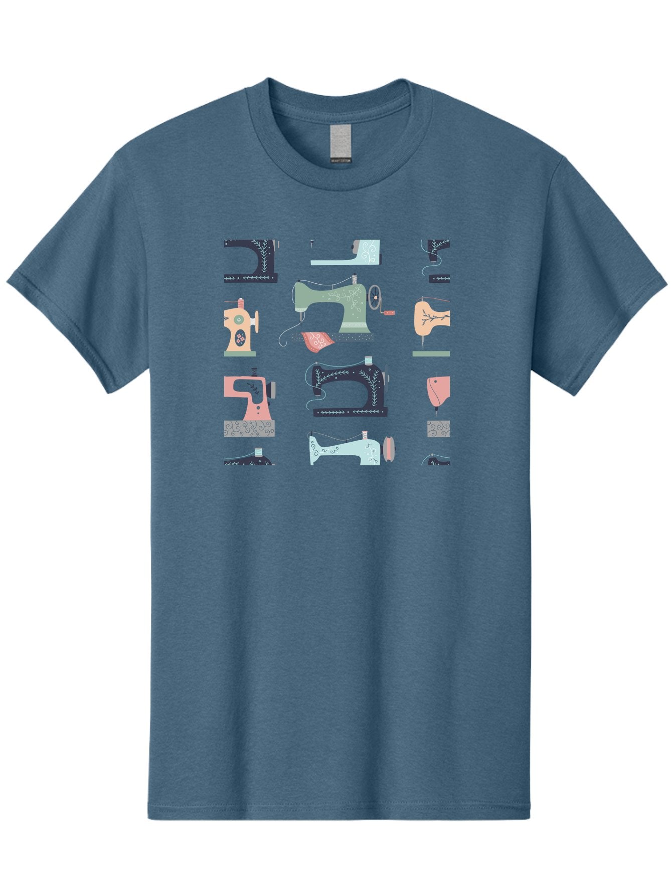 Sewing-Machines Men'S Graphic Tee, 100% Cotton, Comfortable Casual Summer Wear, Machine Washable, Sewing Machines, Vintage Style, Pastel Colors, Floral Patterns, Fashion Design, Handmade, Crafting, Tailor, Sewing Supplies, Thread, Needle Aac107 5