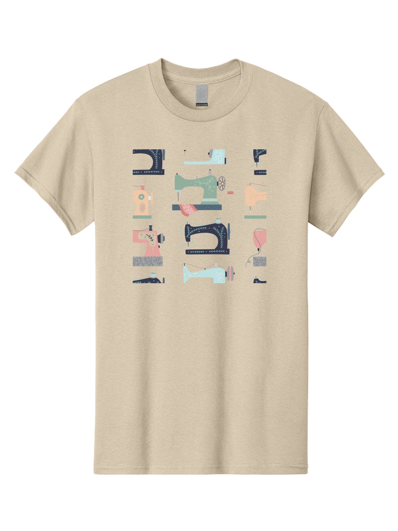 Sewing-Machines Men'S Graphic Tee, 100% Cotton, Comfortable Casual Summer Wear, Machine Washable, Sewing Machines, Vintage Style, Pastel Colors, Floral Patterns, Fashion Design, Handmade, Crafting, Tailor, Sewing Supplies, Thread, Needle Aac107 13