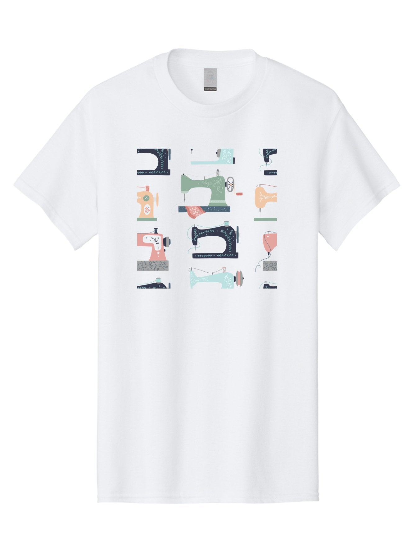 Sewing-Machines Men'S Graphic Tee, 100% Cotton, Comfortable Casual Summer Wear, Machine Washable, Sewing Machines, Vintage Style, Pastel Colors, Floral Patterns, Fashion Design, Handmade, Crafting, Tailor, Sewing Supplies, Thread, Needle Aac107 6