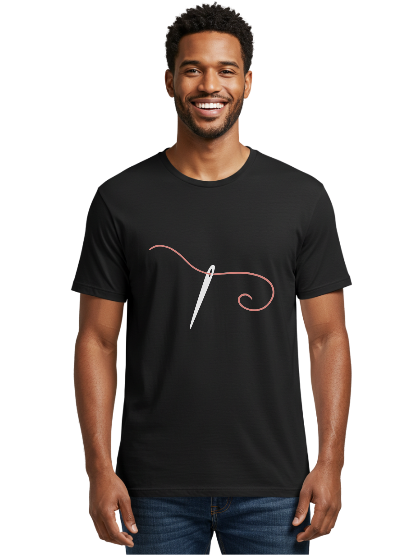 Sewing-Needle-1 Men'S Graphic Tee, 100% Cotton, Comfortable Casual Summer Wear, Machine Washable, Sewing Needle, Thread, Needlework, Stitching, Handmade, Crafting, Embroidery, Tailoring, Diy Aac108 18