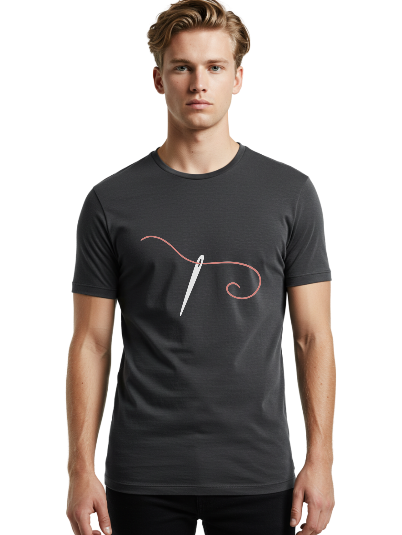 Sewing-Needle-1 Men'S Graphic Tee, 100% Cotton, Comfortable Casual Summer Wear, Machine Washable, Sewing Needle, Thread, Needlework, Stitching, Handmade, Crafting, Embroidery, Tailoring, Diy Aac108 16