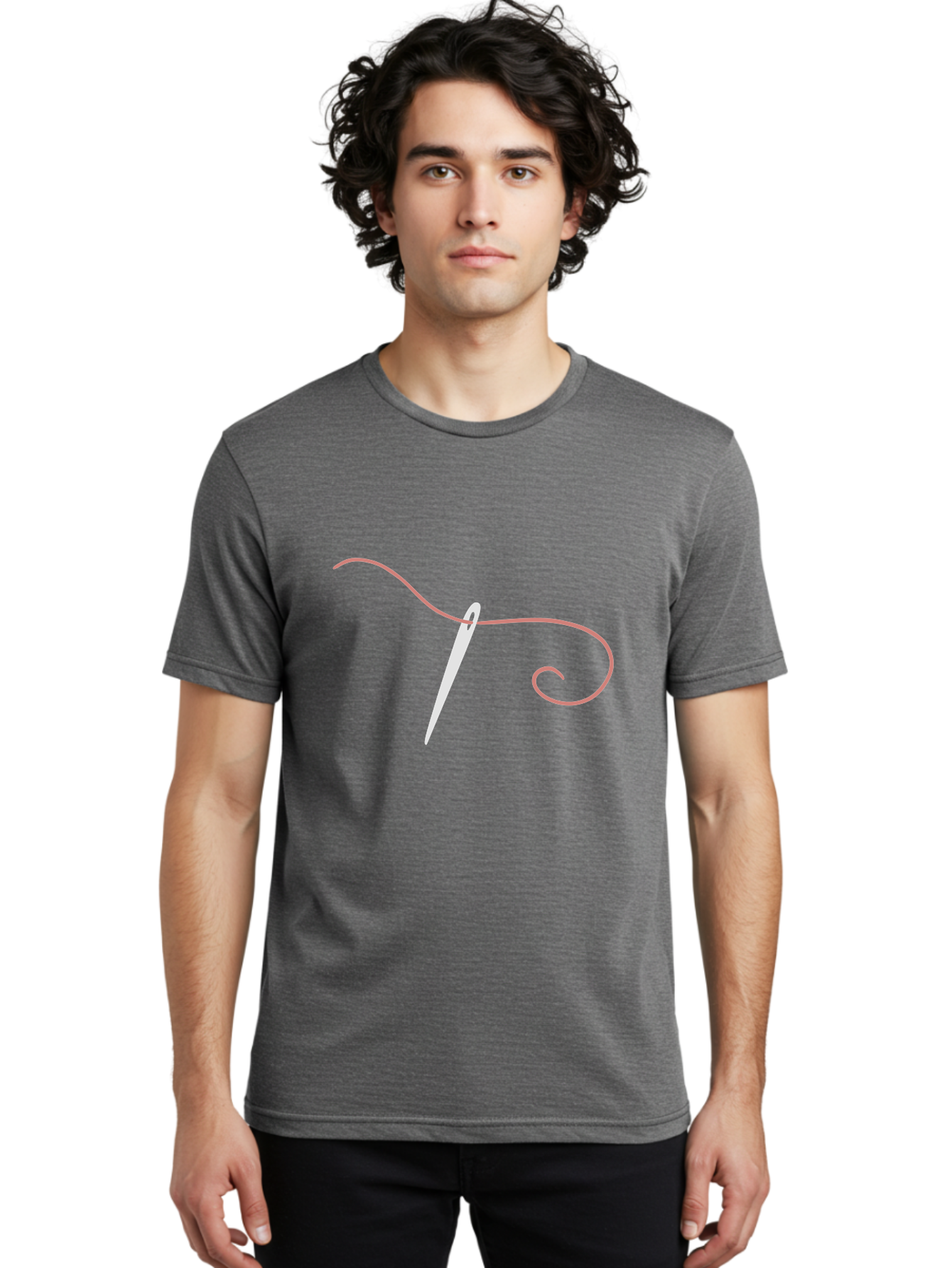 Sewing-Needle-1 Men'S Graphic Tee, 100% Cotton, Comfortable Casual Summer Wear, Machine Washable, Sewing Needle, Thread, Needlework, Stitching, Handmade, Crafting, Embroidery, Tailoring, Diy Aac108 28