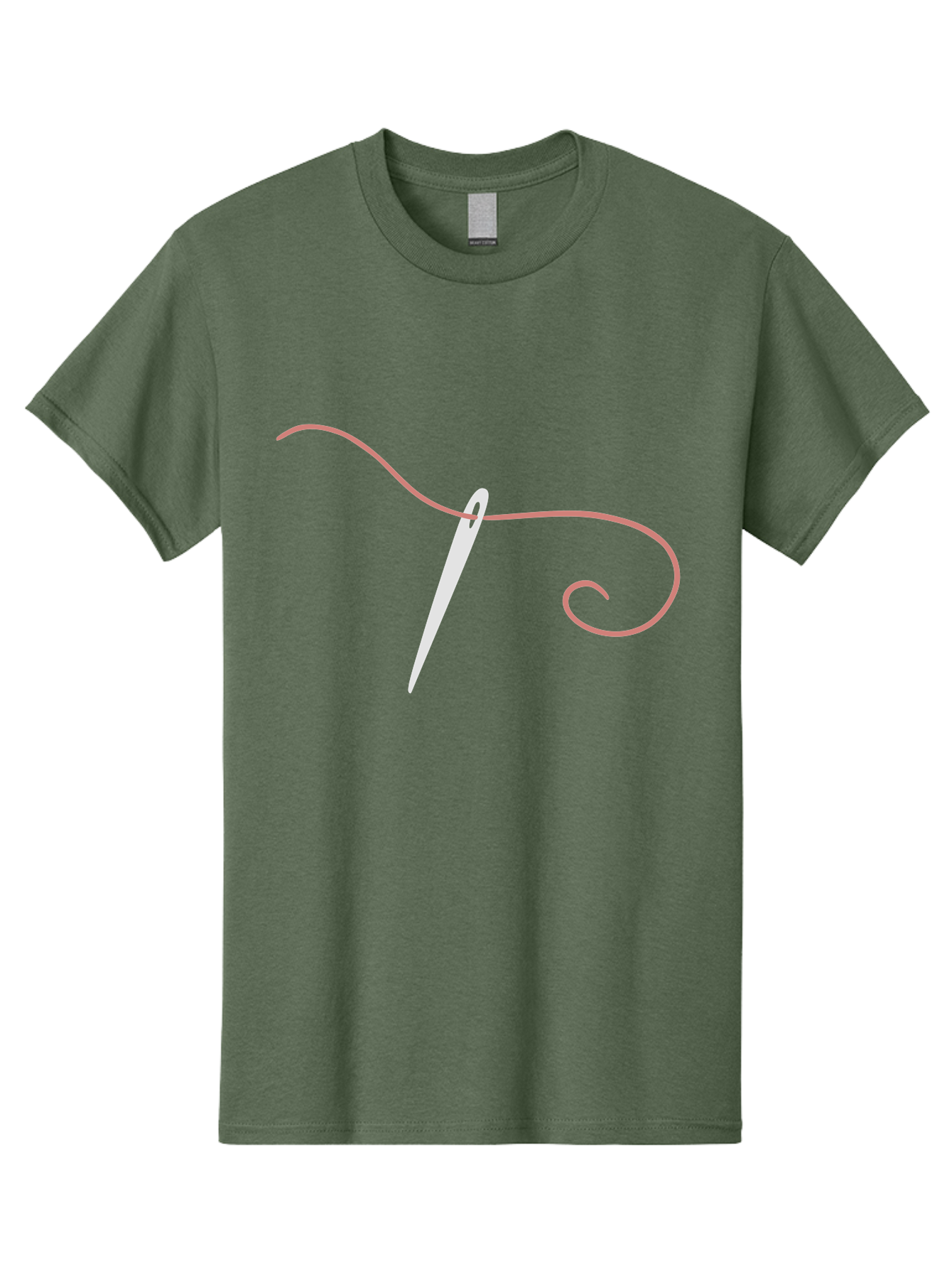 Sewing-Needle-1 Men'S Graphic Tee, 100% Cotton, Comfortable Casual Summer Wear, Machine Washable, Sewing Needle, Thread, Needlework, Stitching, Handmade, Crafting, Embroidery, Tailoring, Diy Aac108