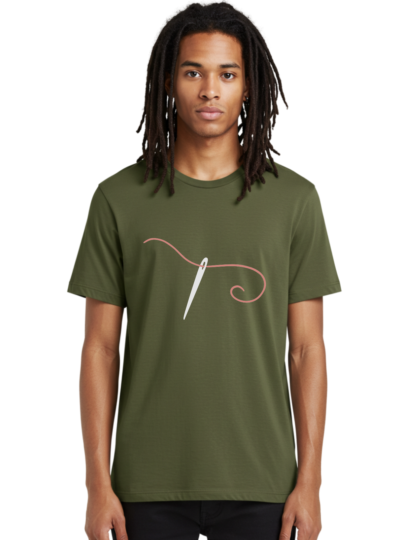 Sewing-Needle-1 Men'S Graphic Tee, 100% Cotton, Comfortable Casual Summer Wear, Machine Washable, Sewing Needle, Thread, Needlework, Stitching, Handmade, Crafting, Embroidery, Tailoring, Diy Aac108