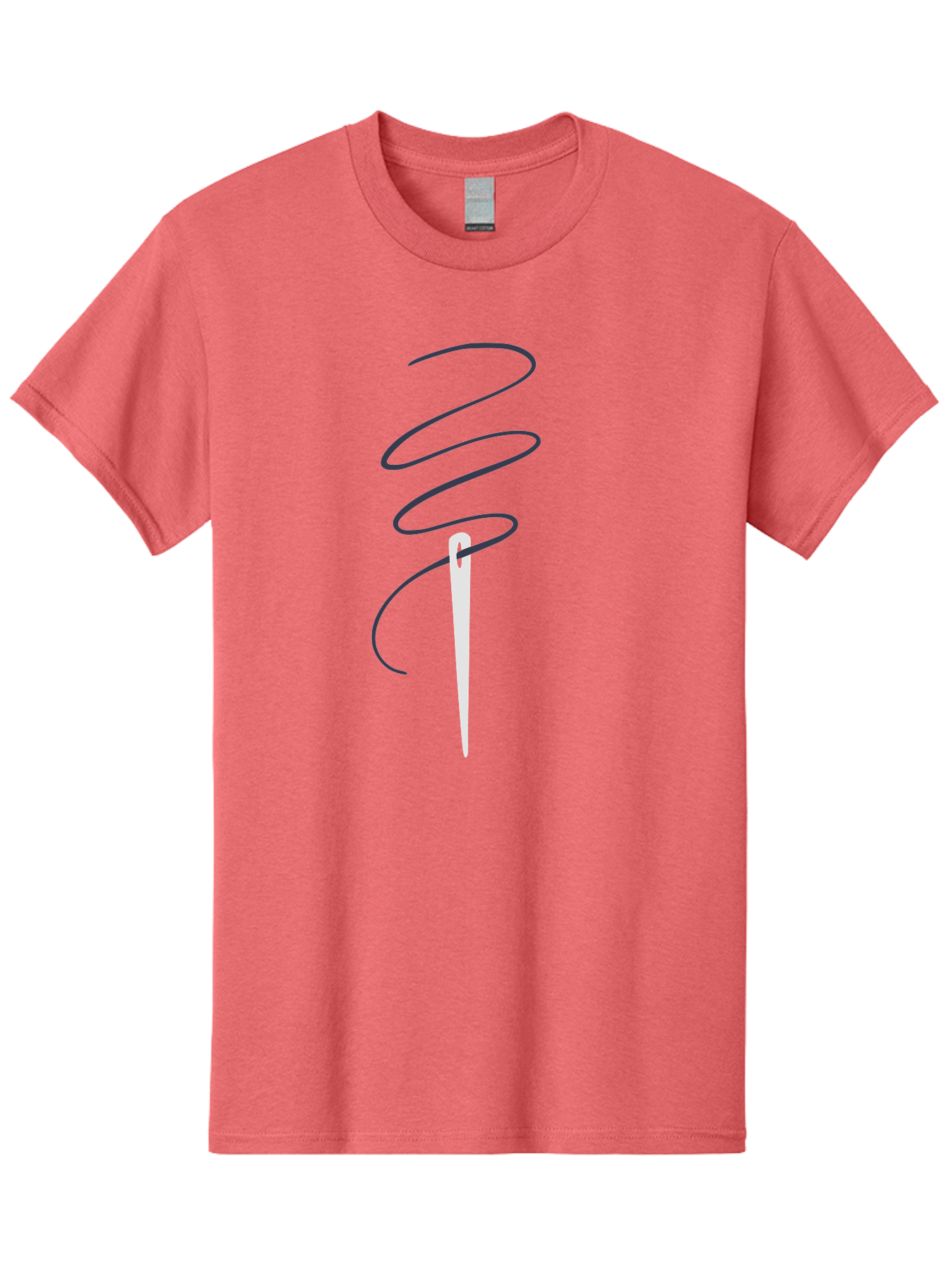Sewing-Needle Men'S Graphic Tee, 100% Cotton, Comfortable Casual Summer Wear, Machine Washable, Sewing Needle, Thread, Needlework, Crafting Tool, Tailoring Accessory, Embroidery, Stitching, Handmade, Diy Project Aac109