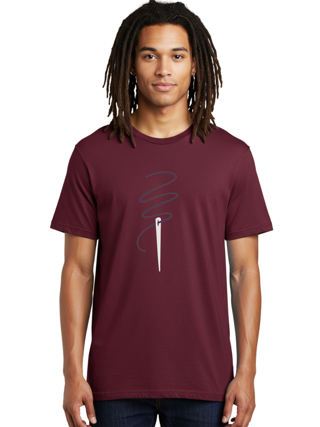 Sewing-Needle Men'S Graphic Tee, 100% Cotton, Comfortable Casual Summer Wear, Machine Washable, Sewing Needle, Thread, Needlework, Crafting Tool, Tailoring Accessory, Embroidery, Stitching, Handmade, Diy Project Aac109 8