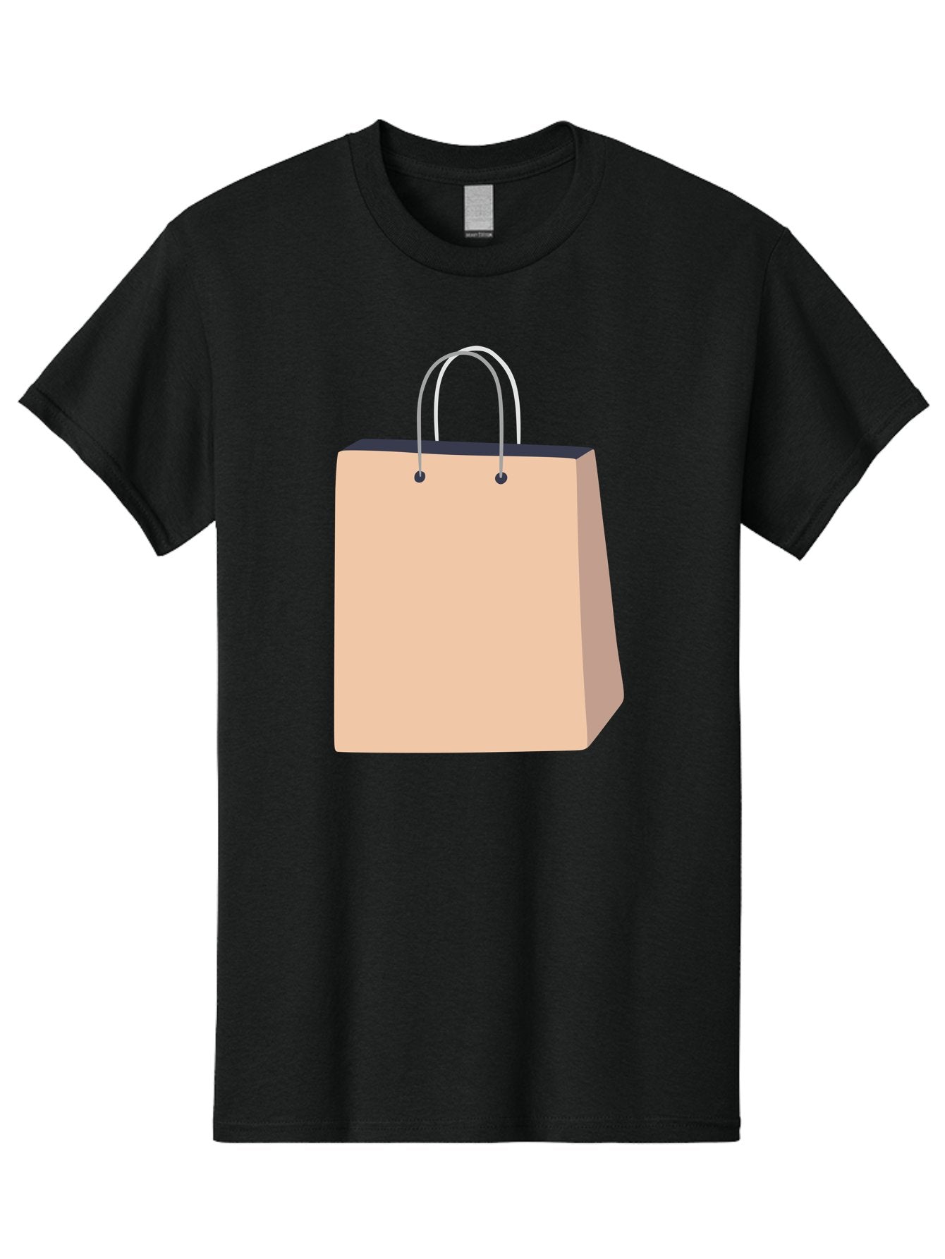 Shopping-Bag Men'S Graphic Tee, 100% Cotton, Comfortable Casual Summer Wear, Machine Washable, Shopping Bag, Retail Packaging, Paper Bag, Handles, Simple Design, Minimalist Style, E-Commerce, Packaging Design Aac111 12