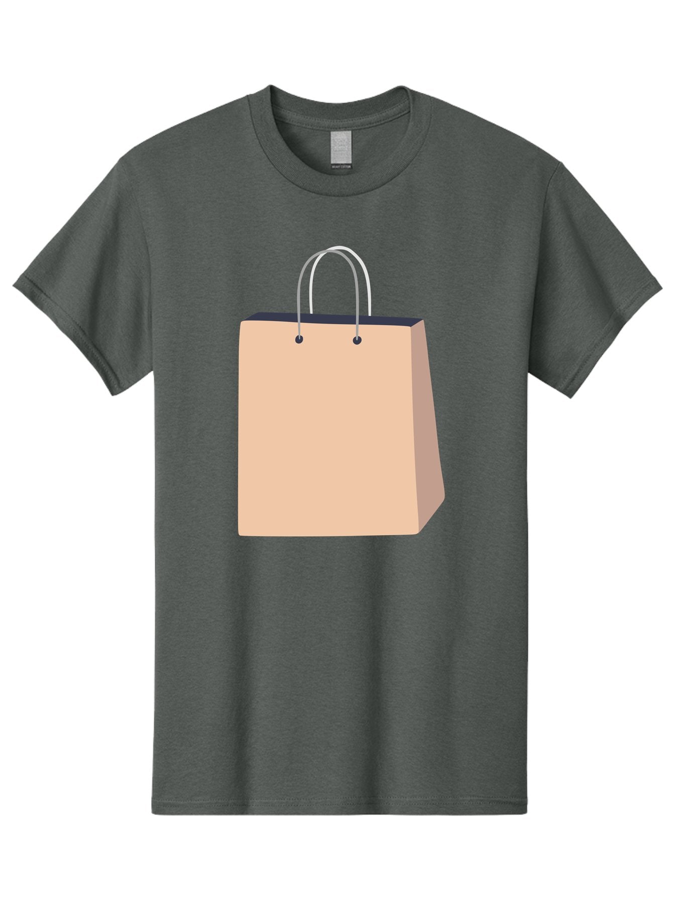 Shopping-Bag Men'S Graphic Tee, 100% Cotton, Comfortable Casual Summer Wear, Machine Washable, Shopping Bag, Retail Packaging, Paper Bag, Handles, Simple Design, Minimalist Style, E-Commerce, Packaging Design Aac111 8