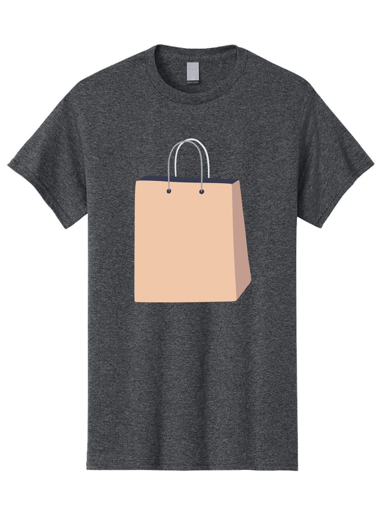 Shopping-Bag Men'S Graphic Tee, 100% Cotton, Comfortable Casual Summer Wear, Machine Washable, Shopping Bag, Retail Packaging, Paper Bag, Handles, Simple Design, Minimalist Style, E-Commerce, Packaging Design Aac111 13