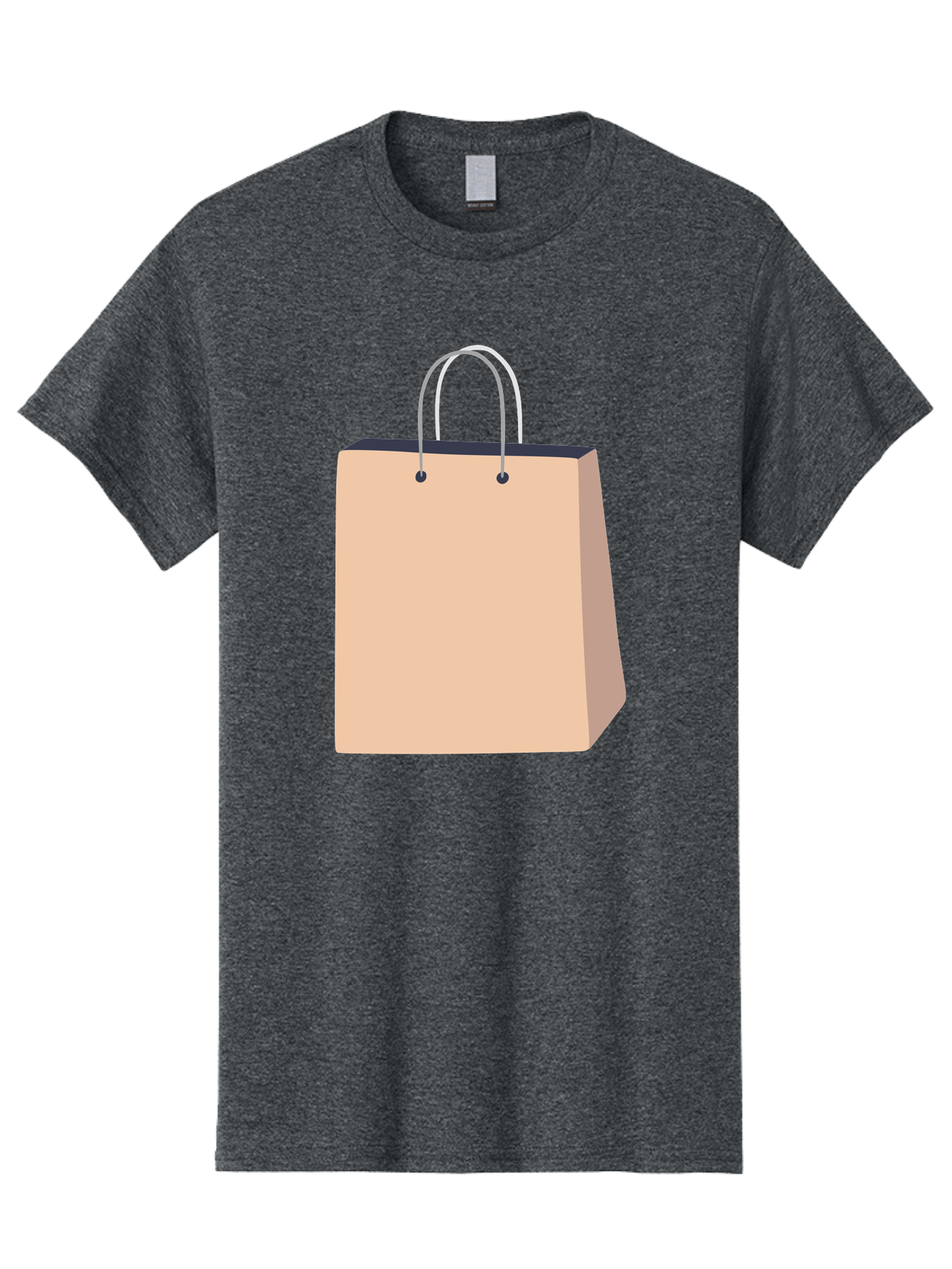 Shopping-Bag Men'S Graphic Tee, 100% Cotton, Comfortable Casual Summer Wear, Machine Washable, Shopping Bag, Retail Packaging, Paper Bag, Handles, Simple Design, Minimalist Style, E-Commerce, Packaging Design Aac111 29