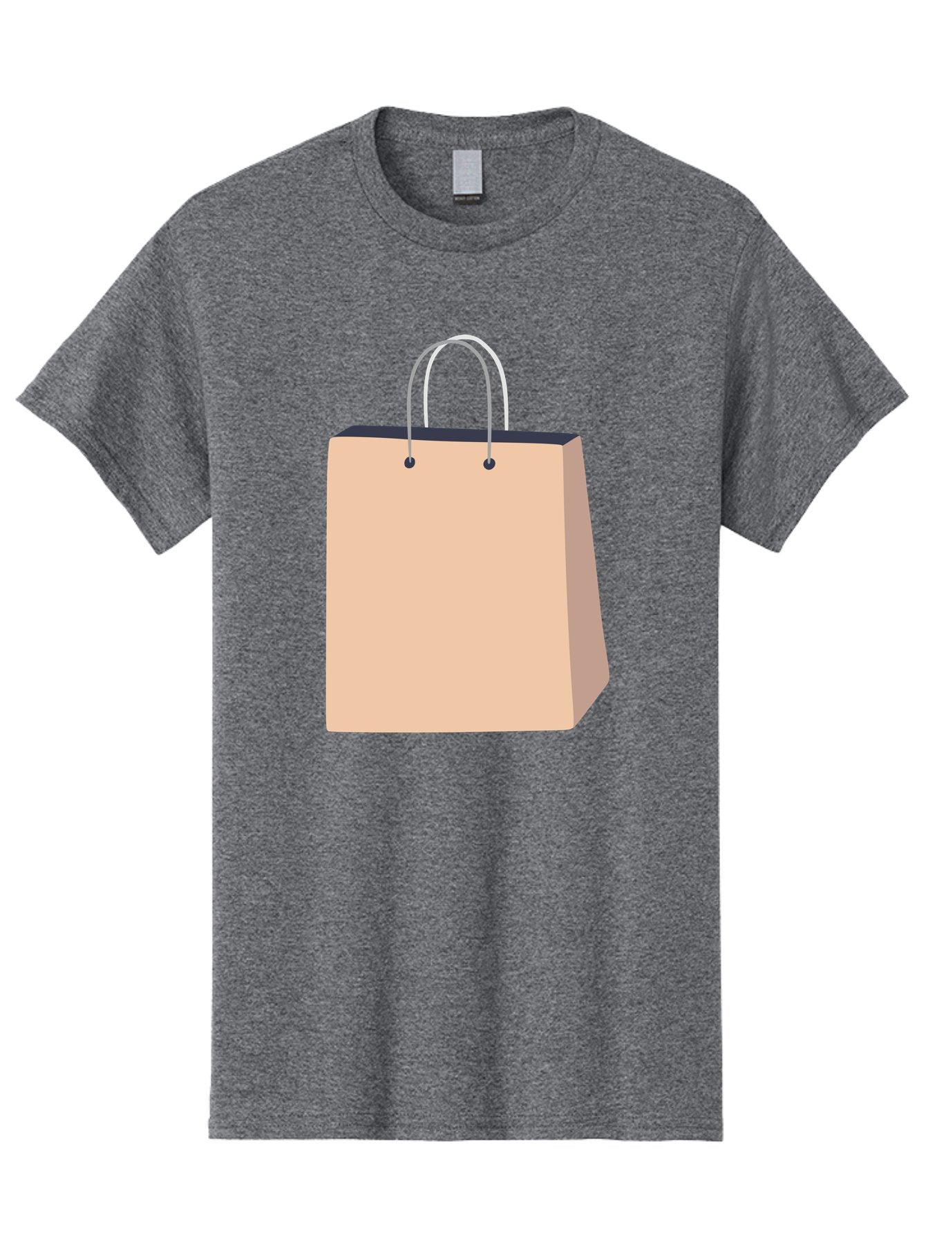 Shopping-Bag Men'S Graphic Tee, 100% Cotton, Comfortable Casual Summer Wear, Machine Washable, Shopping Bag, Retail Packaging, Paper Bag, Handles, Simple Design, Minimalist Style, E-Commerce, Packaging Design Aac111 15