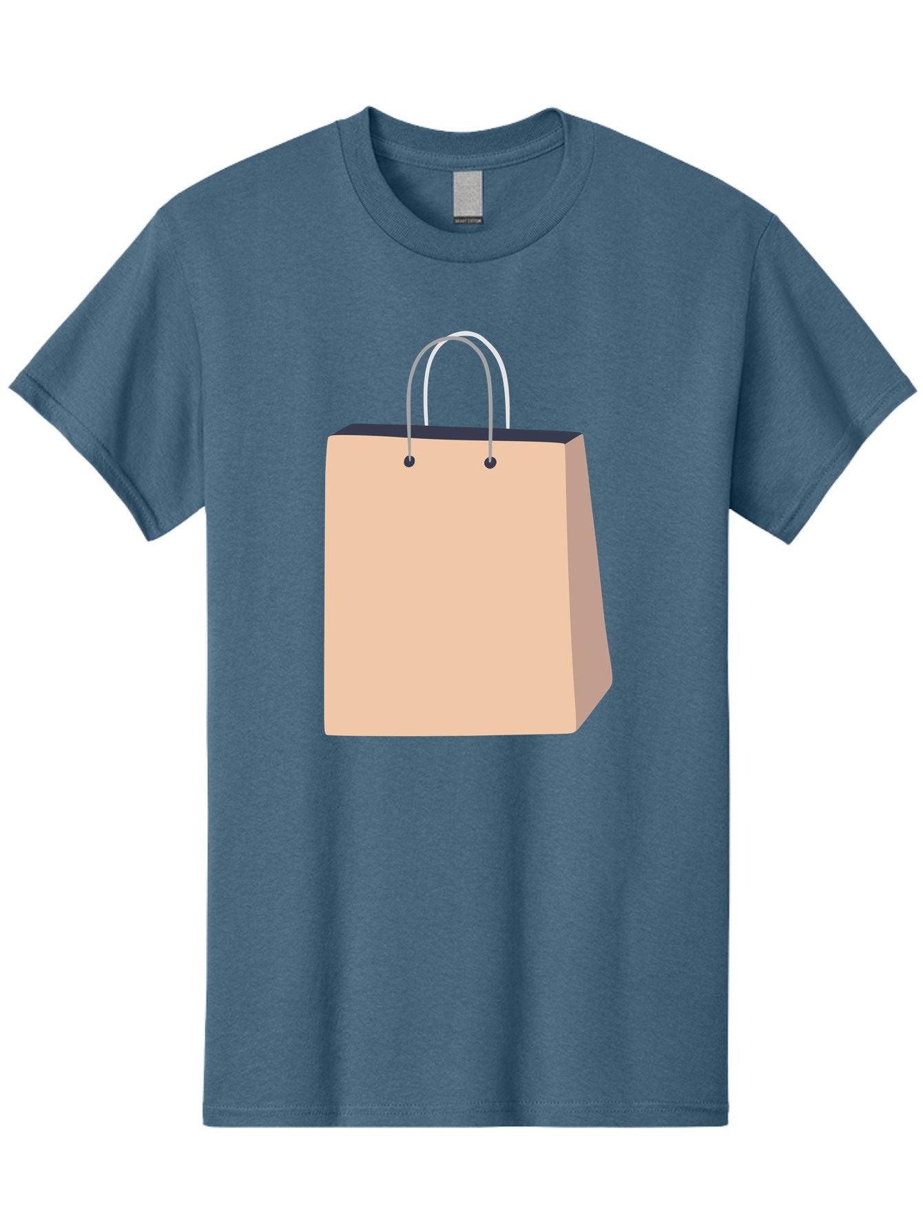 Shopping-Bag Men'S Graphic Tee, 100% Cotton, Comfortable Casual Summer Wear, Machine Washable, Shopping Bag, Retail Packaging, Paper Bag, Handles, Simple Design, Minimalist Style, E-Commerce, Packaging Design Aac111 14