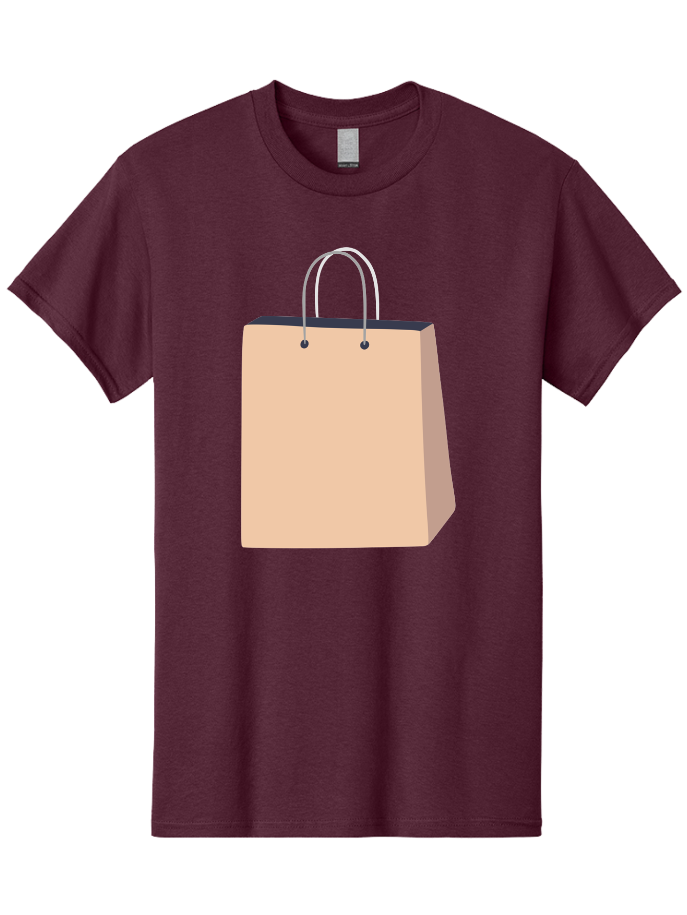 Shopping-Bag Men'S Graphic Tee, 100% Cotton, Comfortable Casual Summer Wear, Machine Washable, Shopping Bag, Retail Packaging, Paper Bag, Handles, Simple Design, Minimalist Style, E-Commerce, Packaging Design Aac111 7