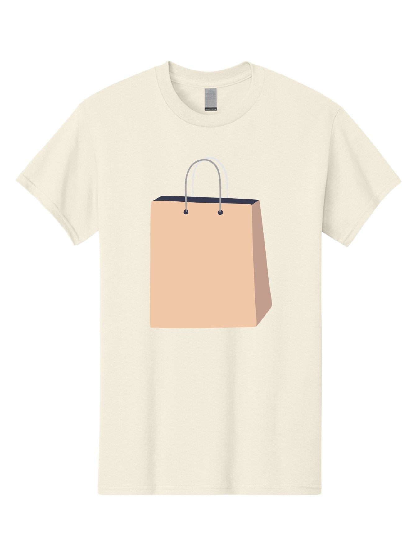 Shopping-Bag Men'S Graphic Tee, 100% Cotton, Comfortable Casual Summer Wear, Machine Washable, Shopping Bag, Retail Packaging, Paper Bag, Handles, Simple Design, Minimalist Style, E-Commerce, Packaging Design Aac111 6