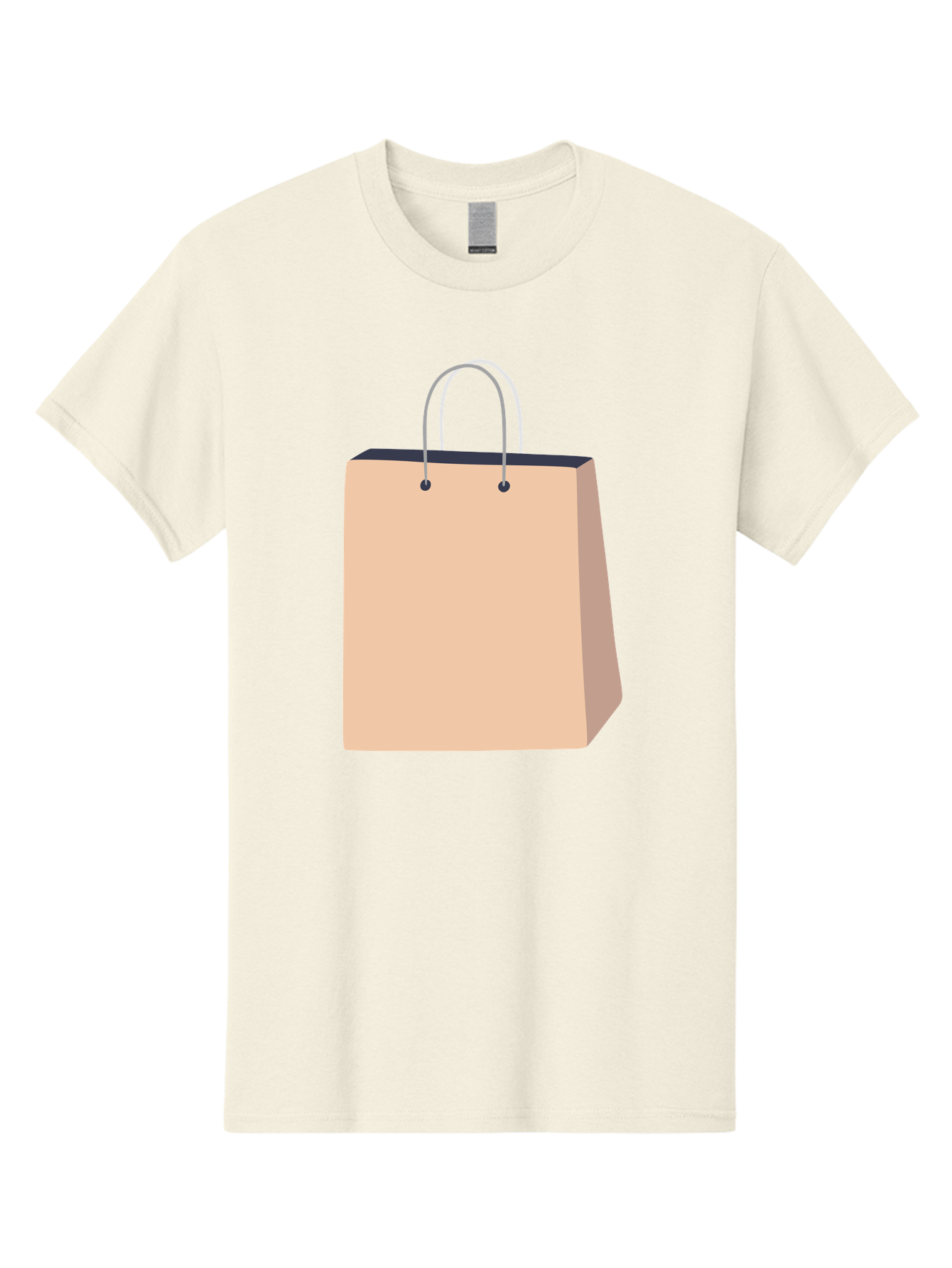 Shopping-Bag Men'S Graphic Tee, 100% Cotton, Comfortable Casual Summer Wear, Machine Washable, Shopping Bag, Retail Packaging, Paper Bag, Handles, Simple Design, Minimalist Style, E-Commerce, Packaging Design Aac111 13